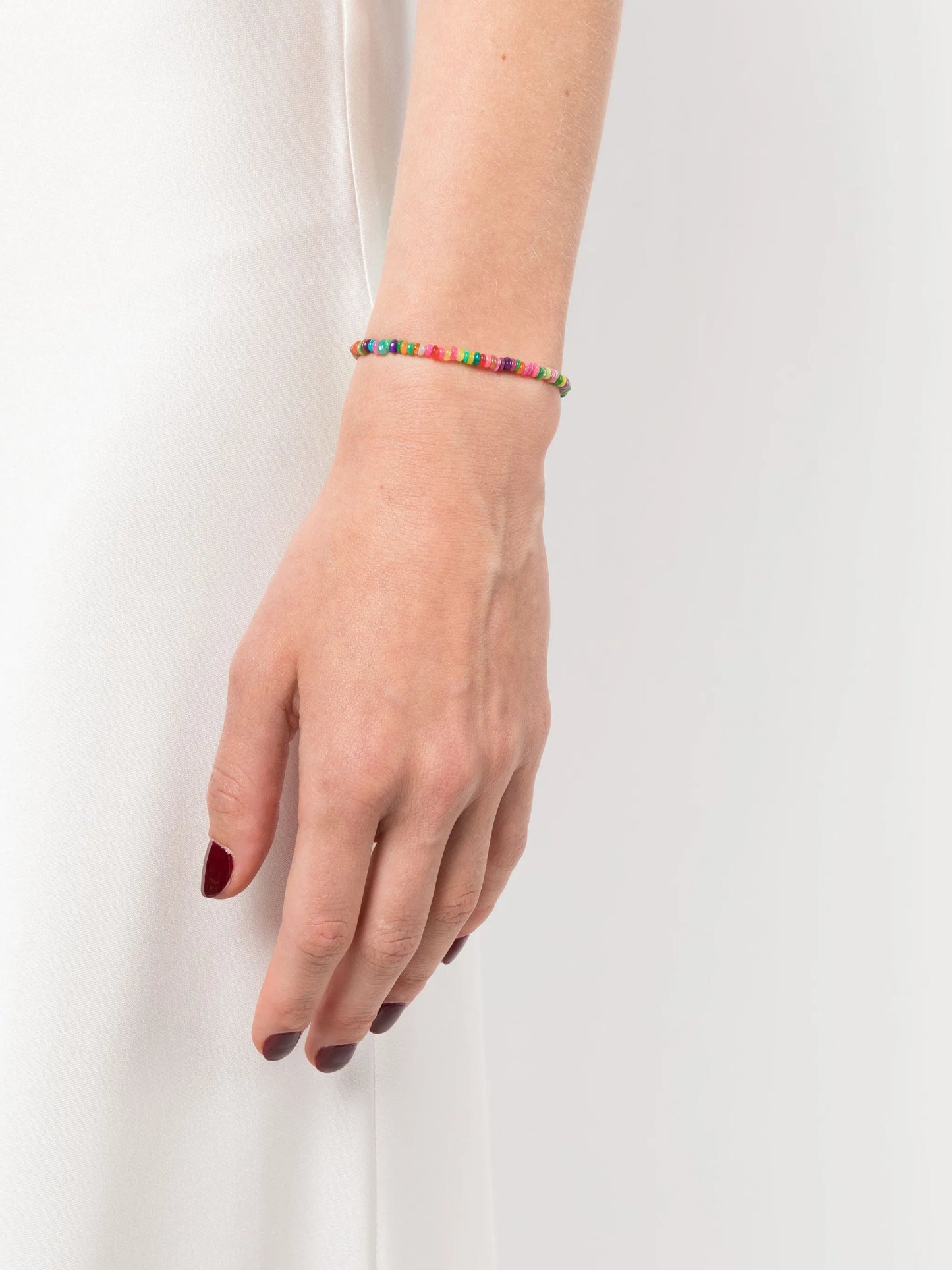 14kt yellow gold opal beaded bracelet