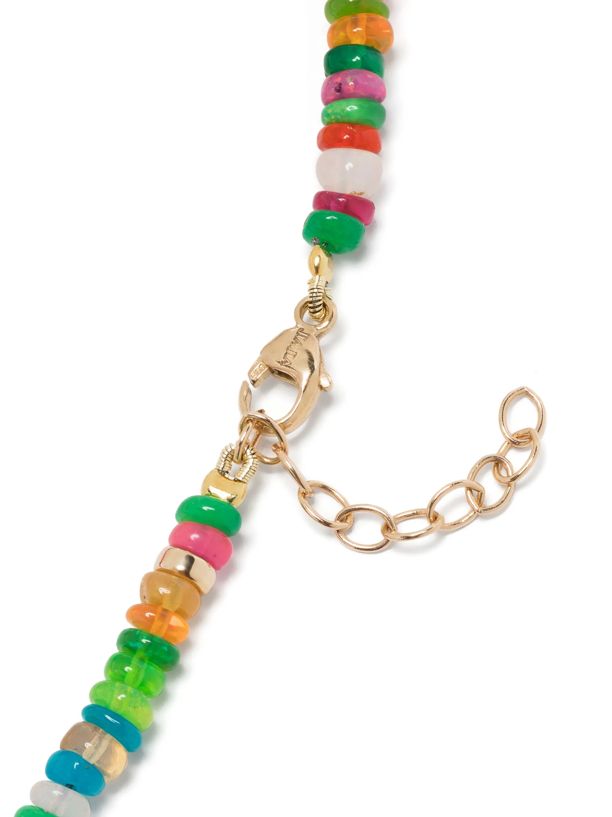 14kt yellow gold opal beaded bracelet