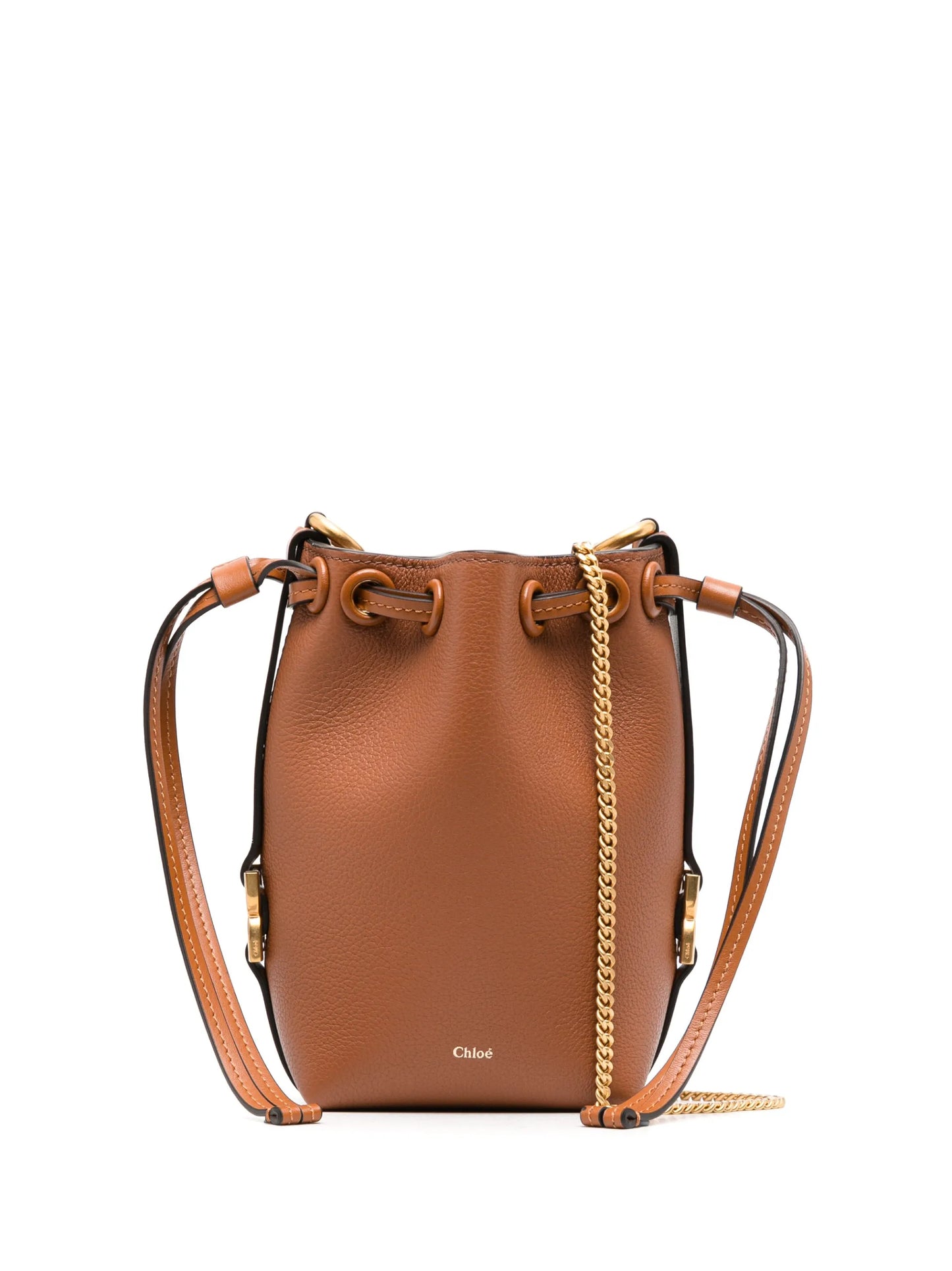micro Marcie leather bucket bag