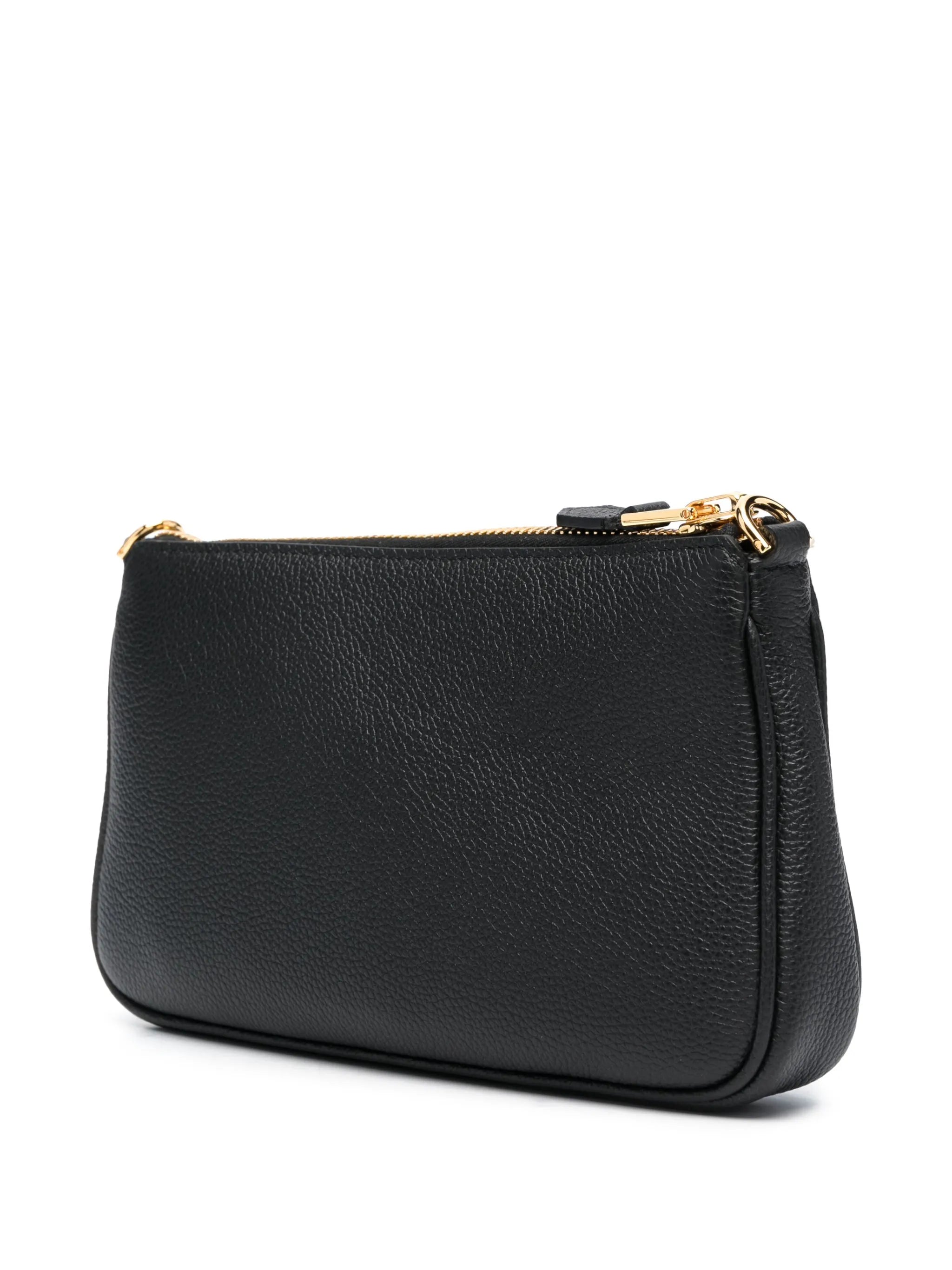 logo-plaque leather cross body bag
