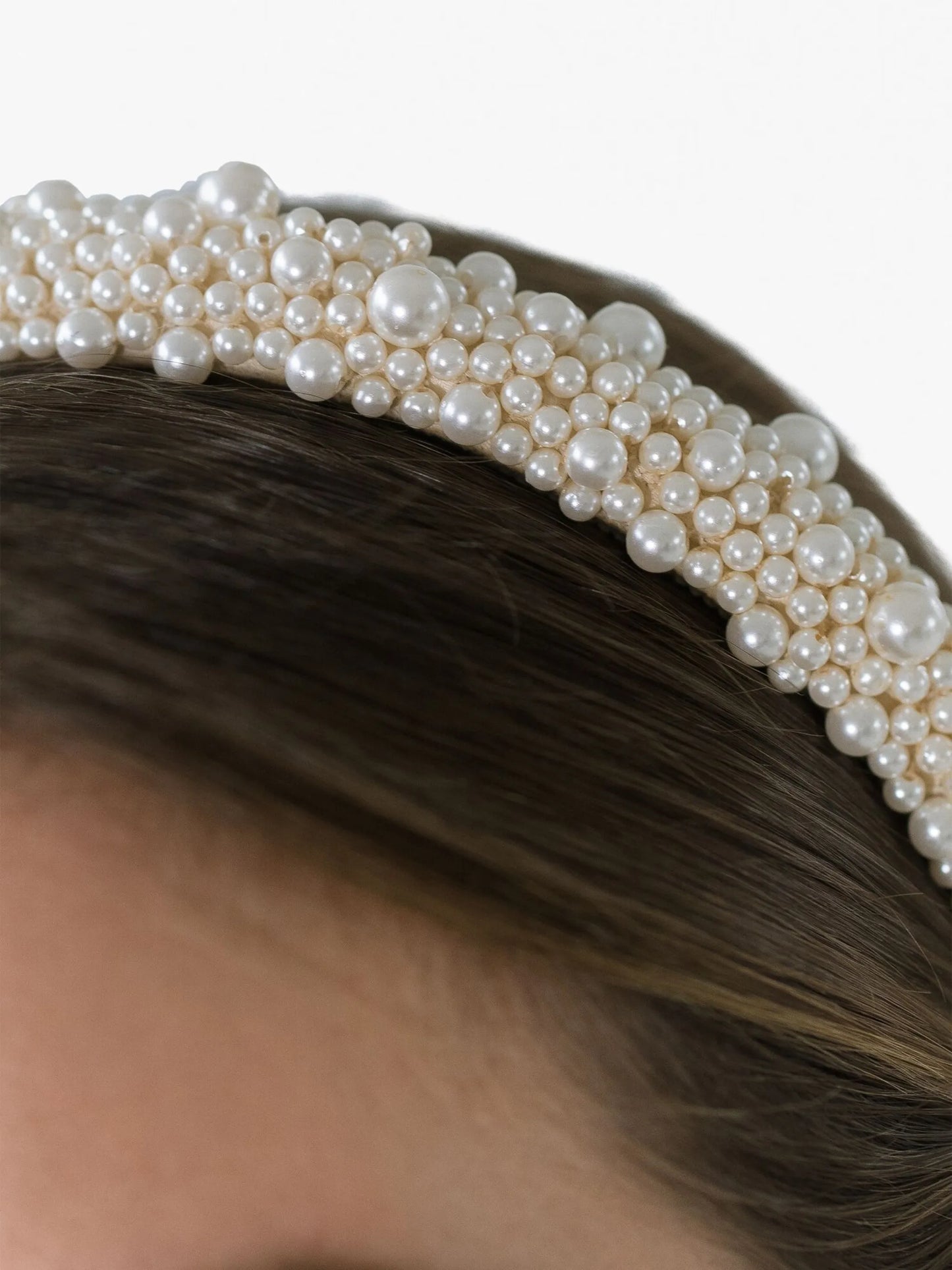 Brittany pearl-detailing headband