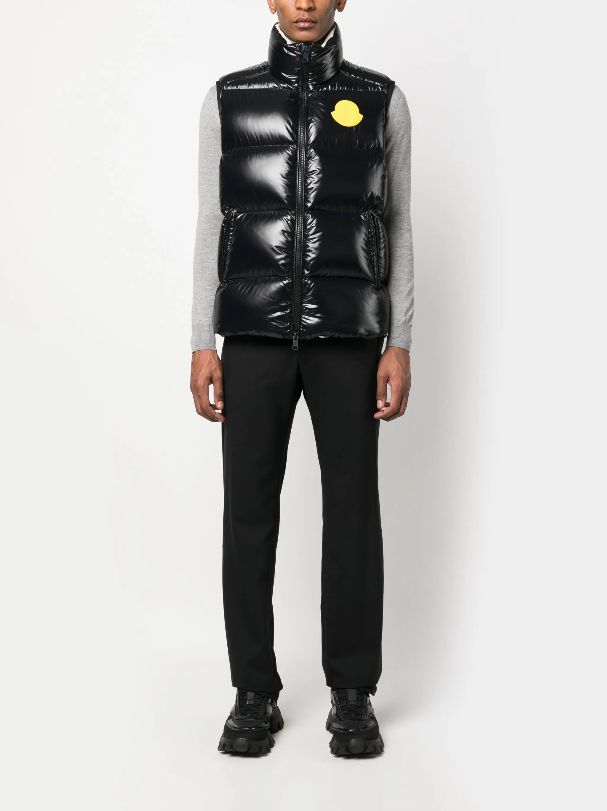 logo-patch padded gilet