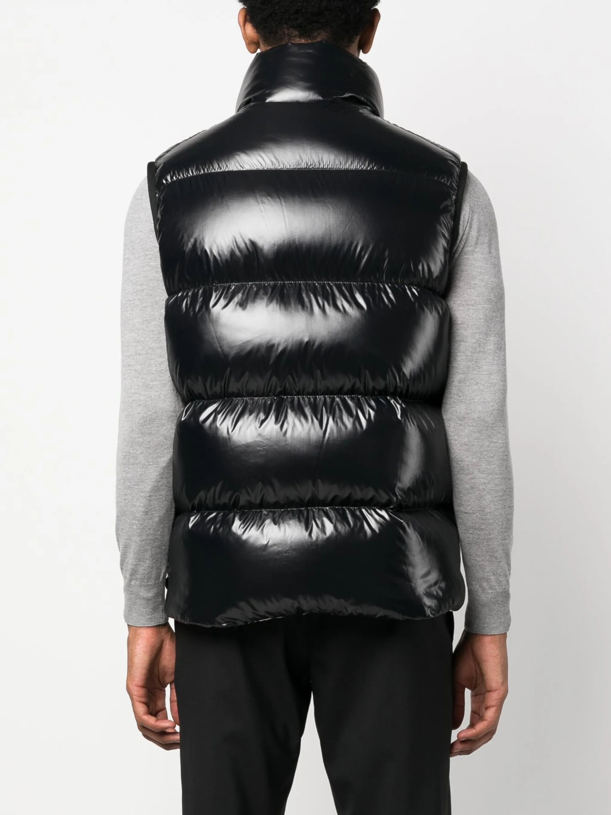 logo-patch padded gilet