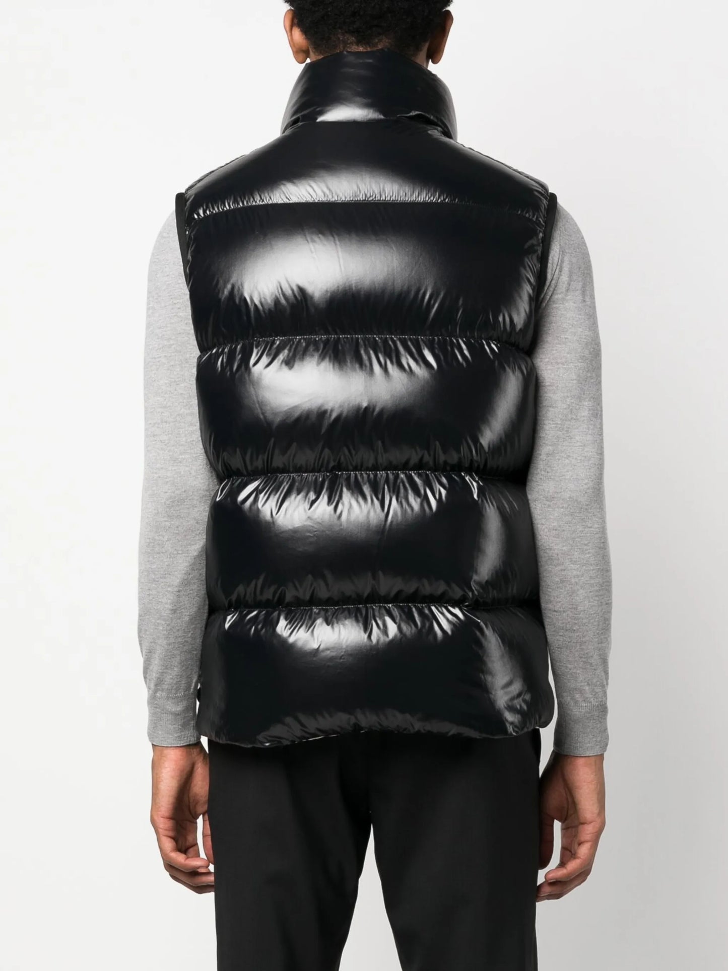 logo-patch padded gilet