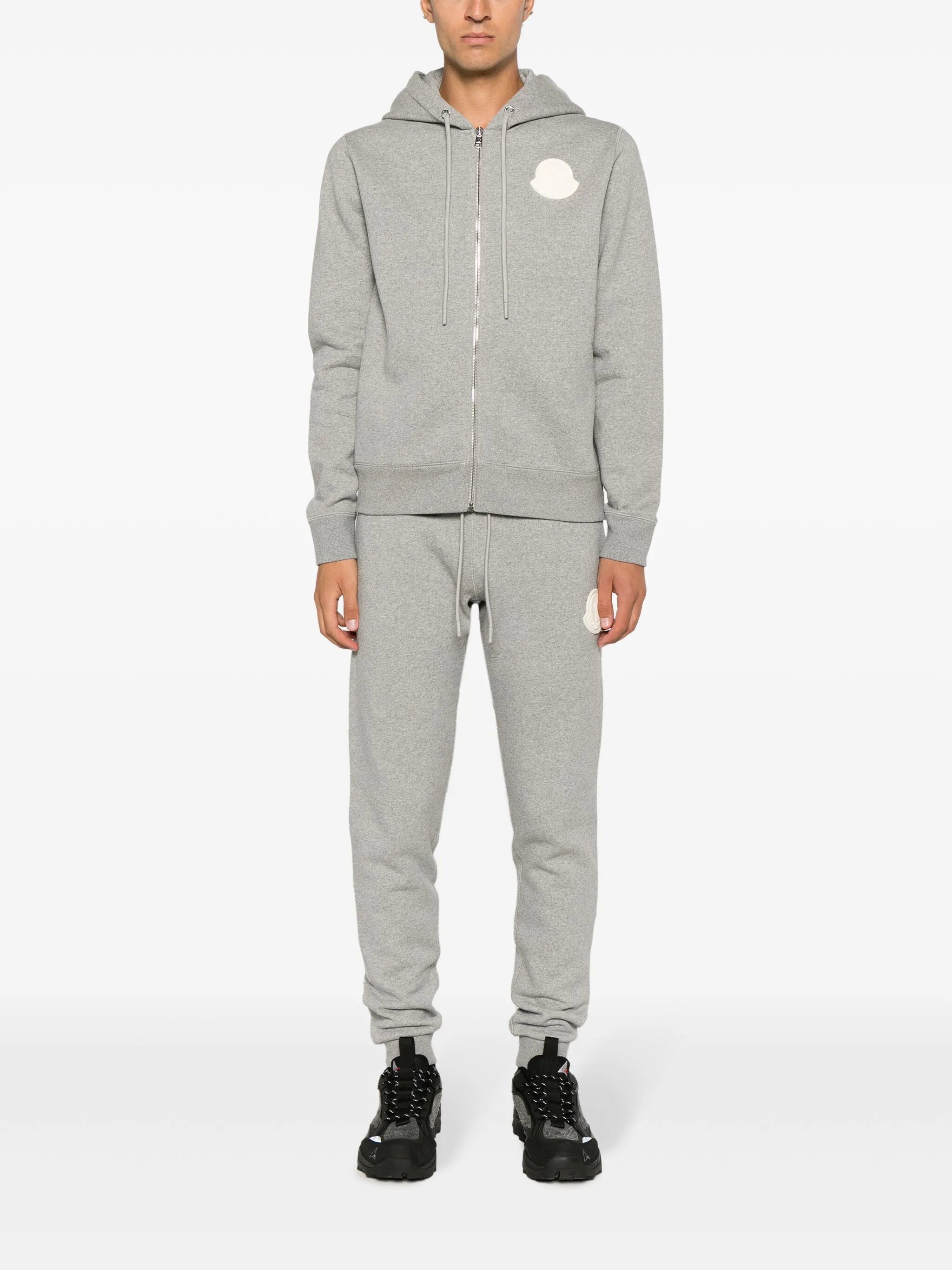 logo-patch cotton track pants