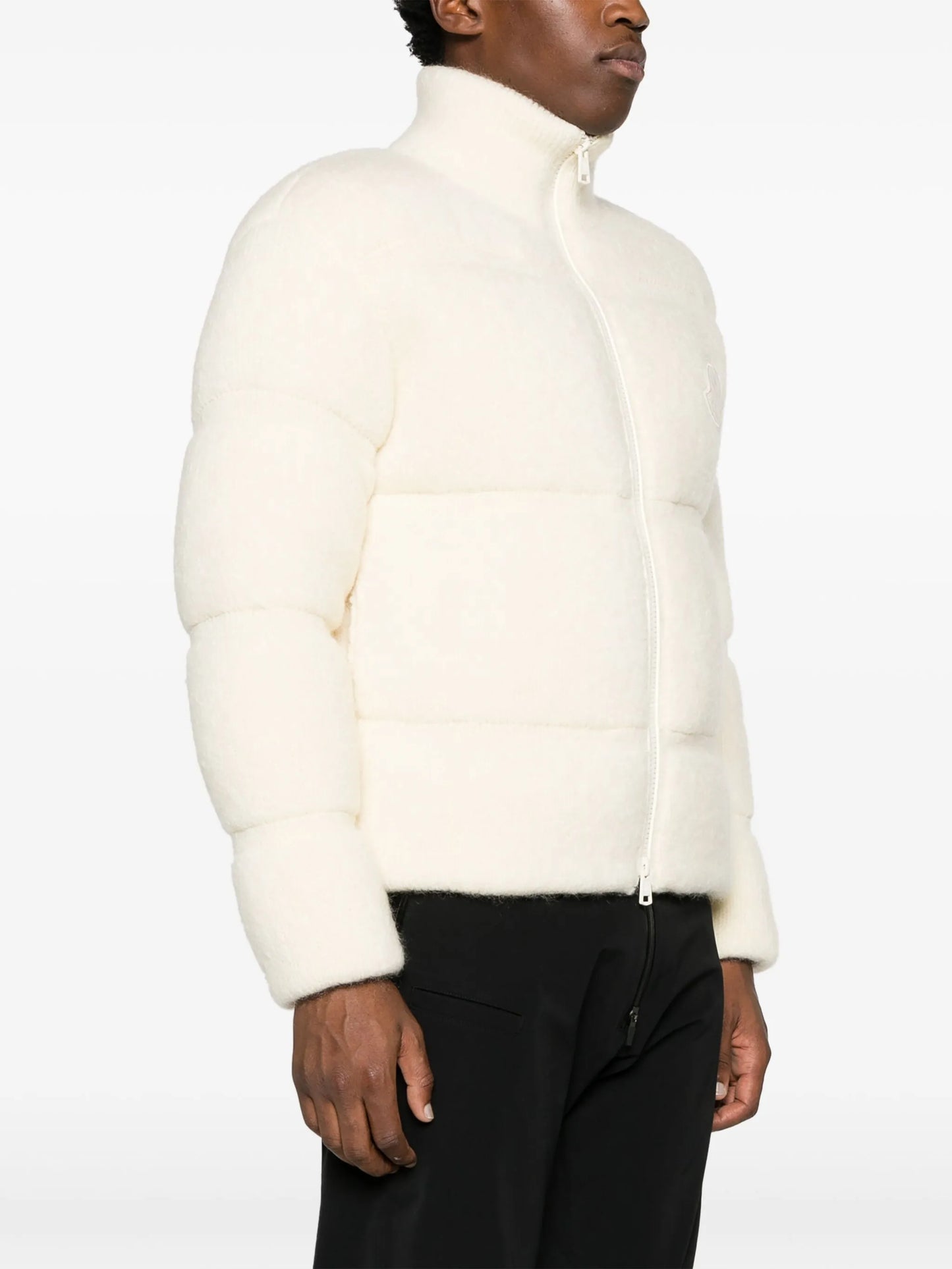 mohair-wool blend puffer jacket