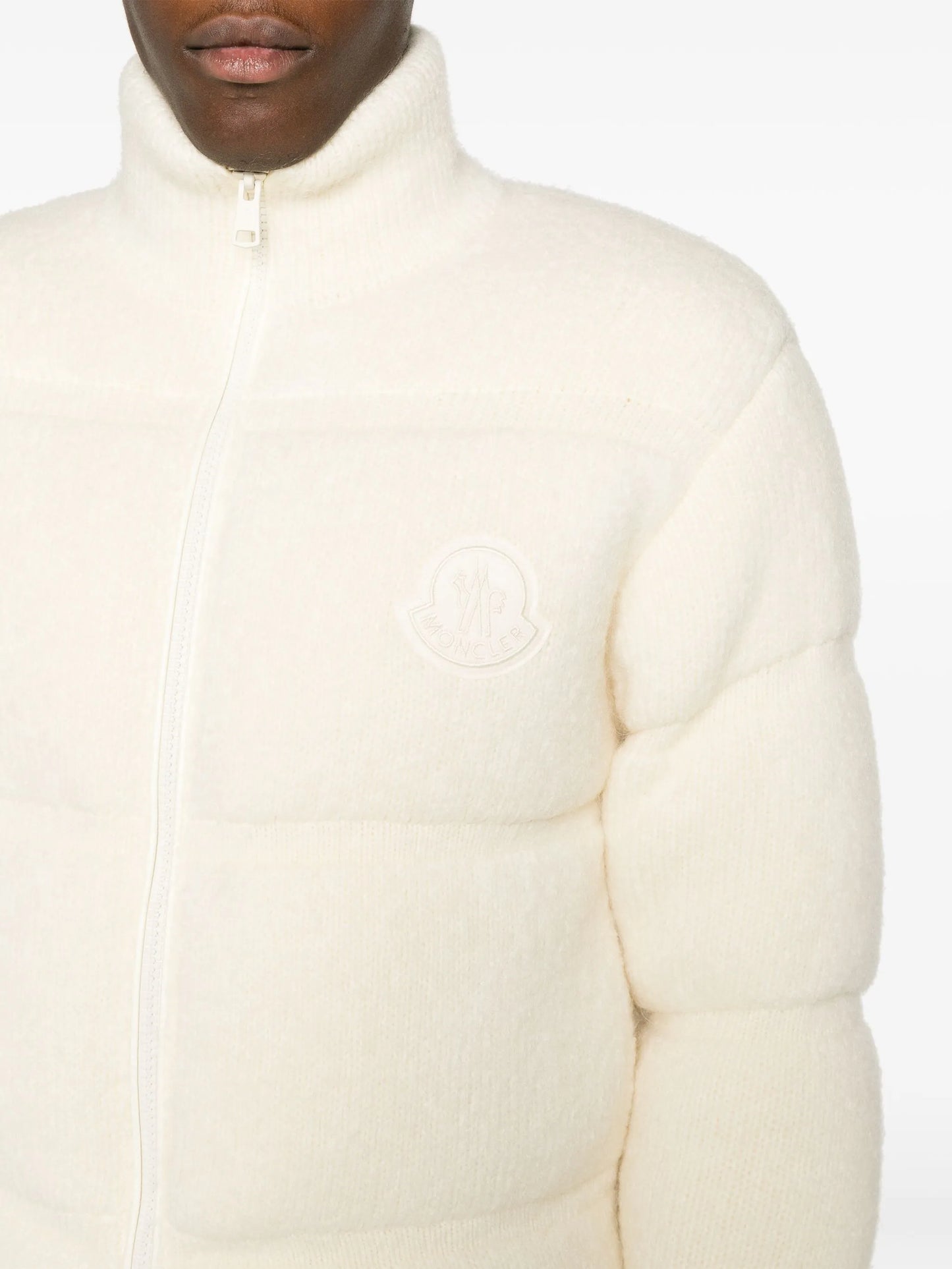 mohair-wool blend puffer jacket