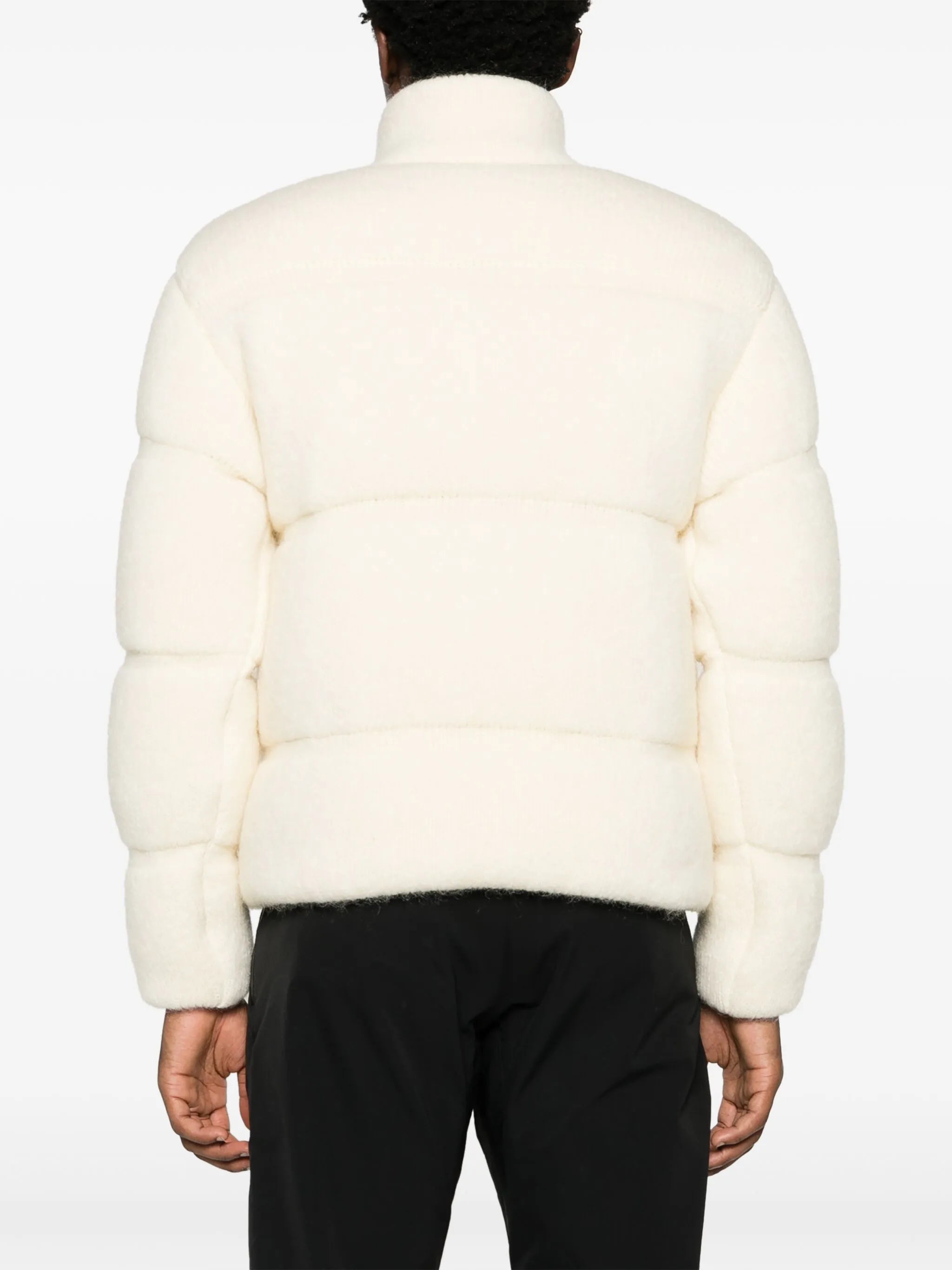 mohair-wool blend puffer jacket