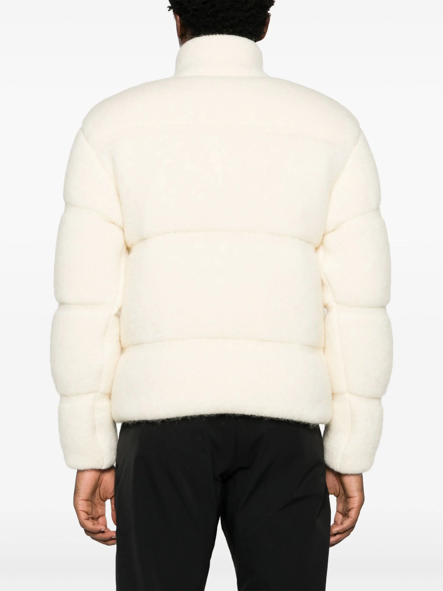 mohair-wool blend puffer jacket