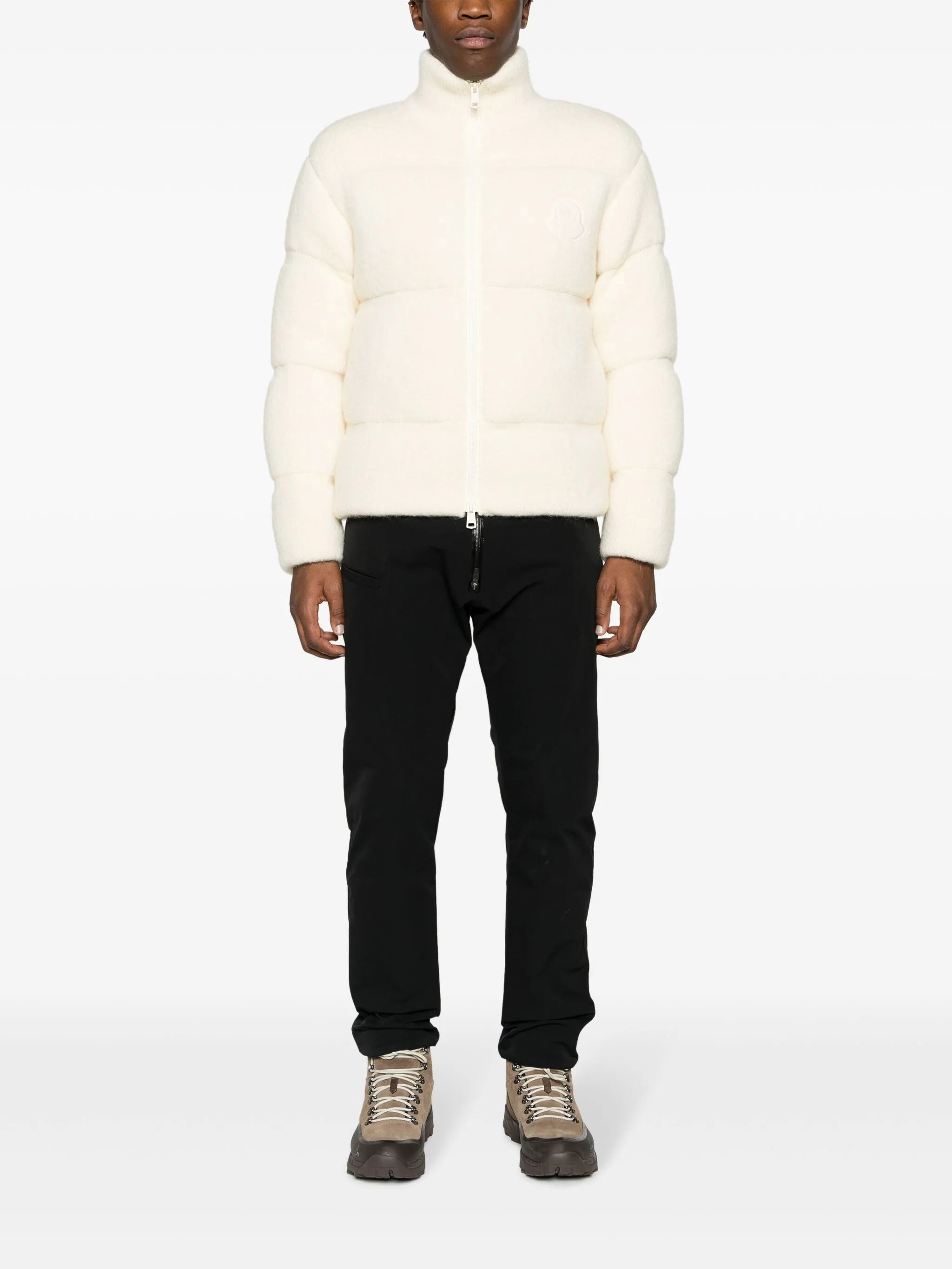 mohair-wool blend puffer jacket