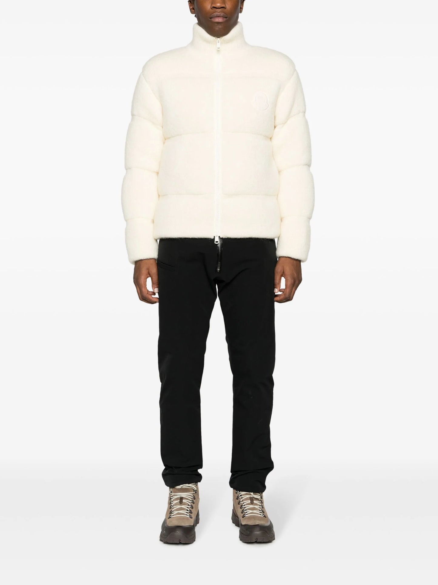 mohair-wool blend puffer jacket