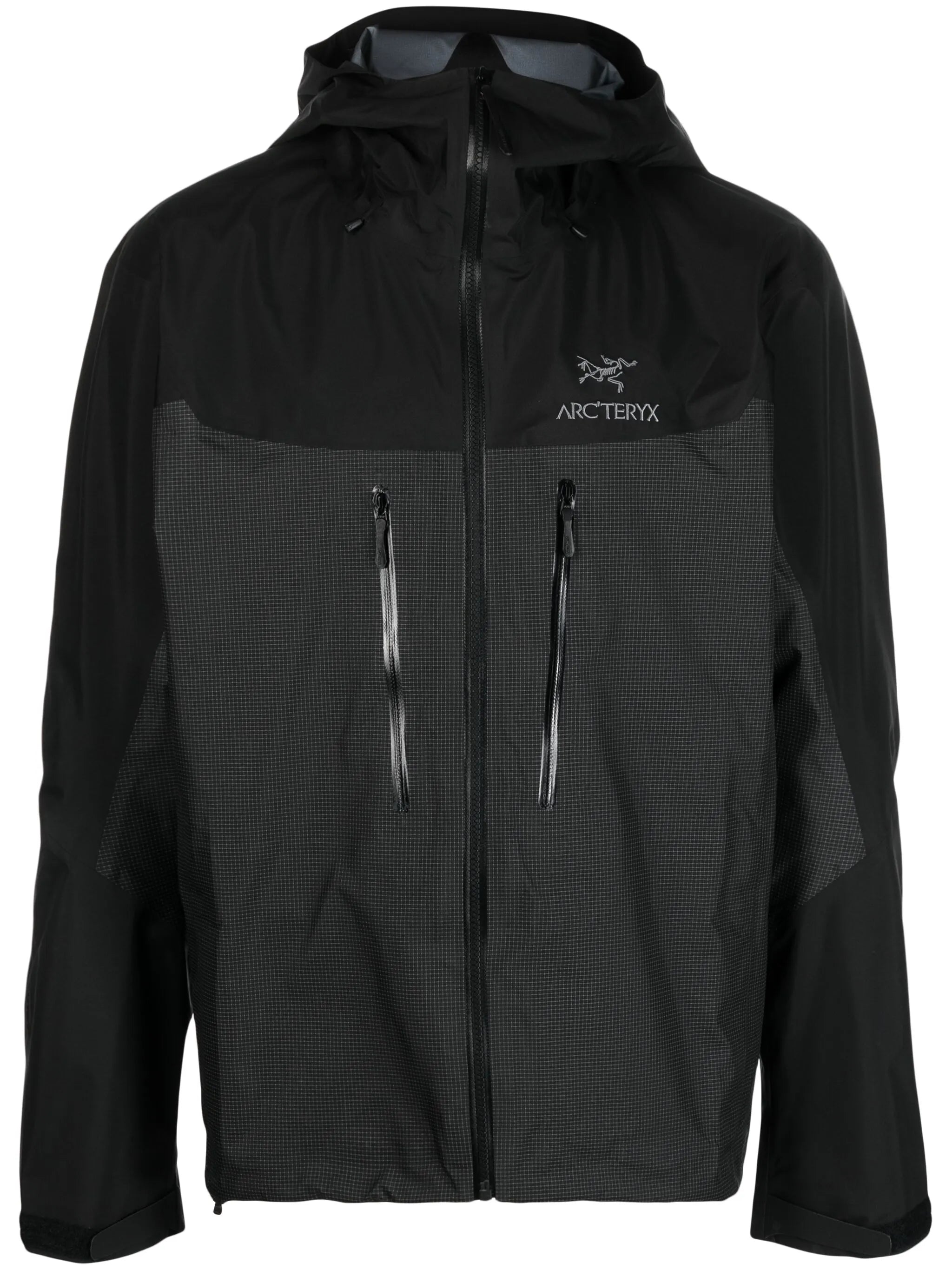 Alpha logo-embroidered hooded jacket