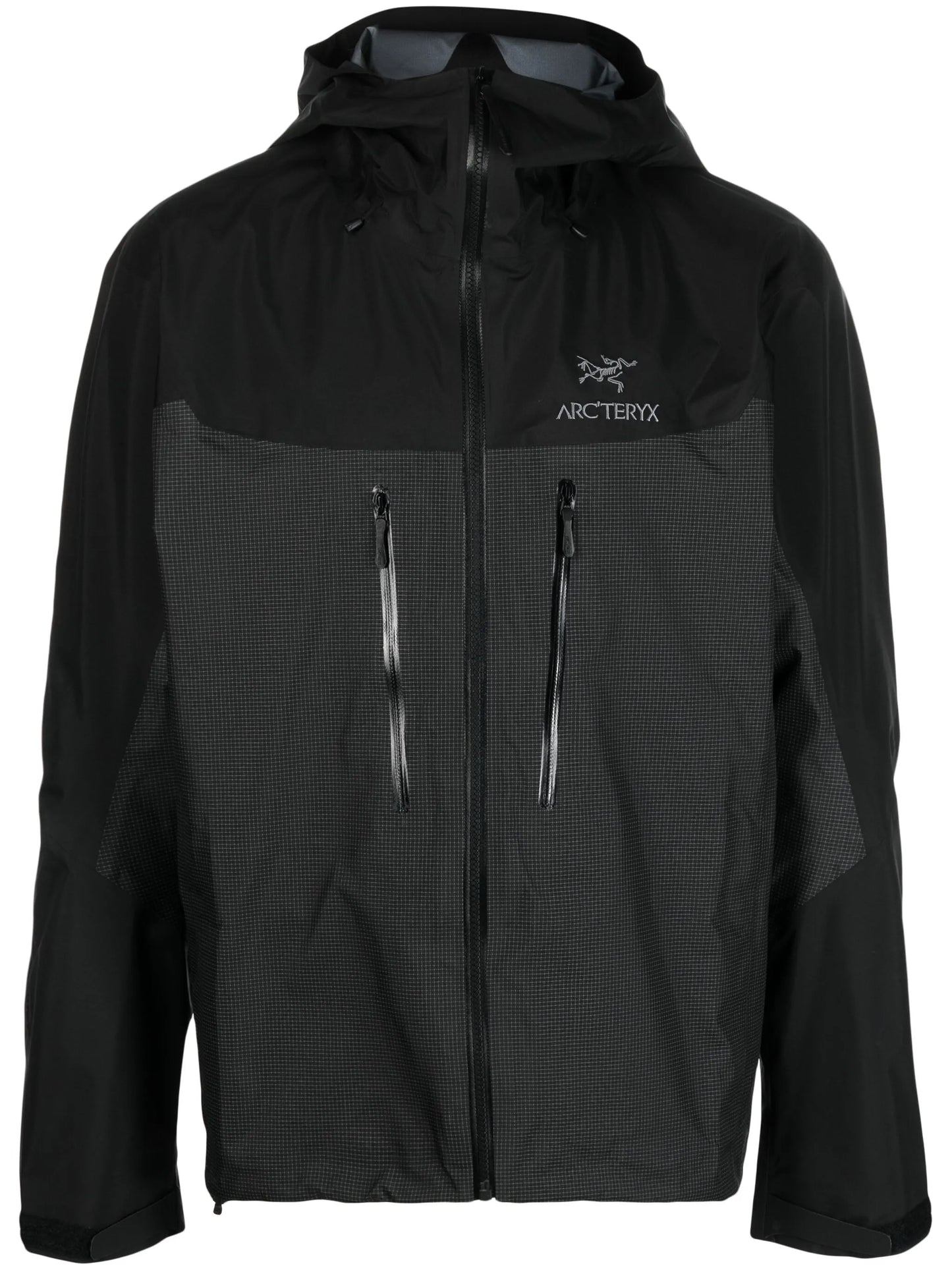 Alpha logo-embroidered hooded jacket