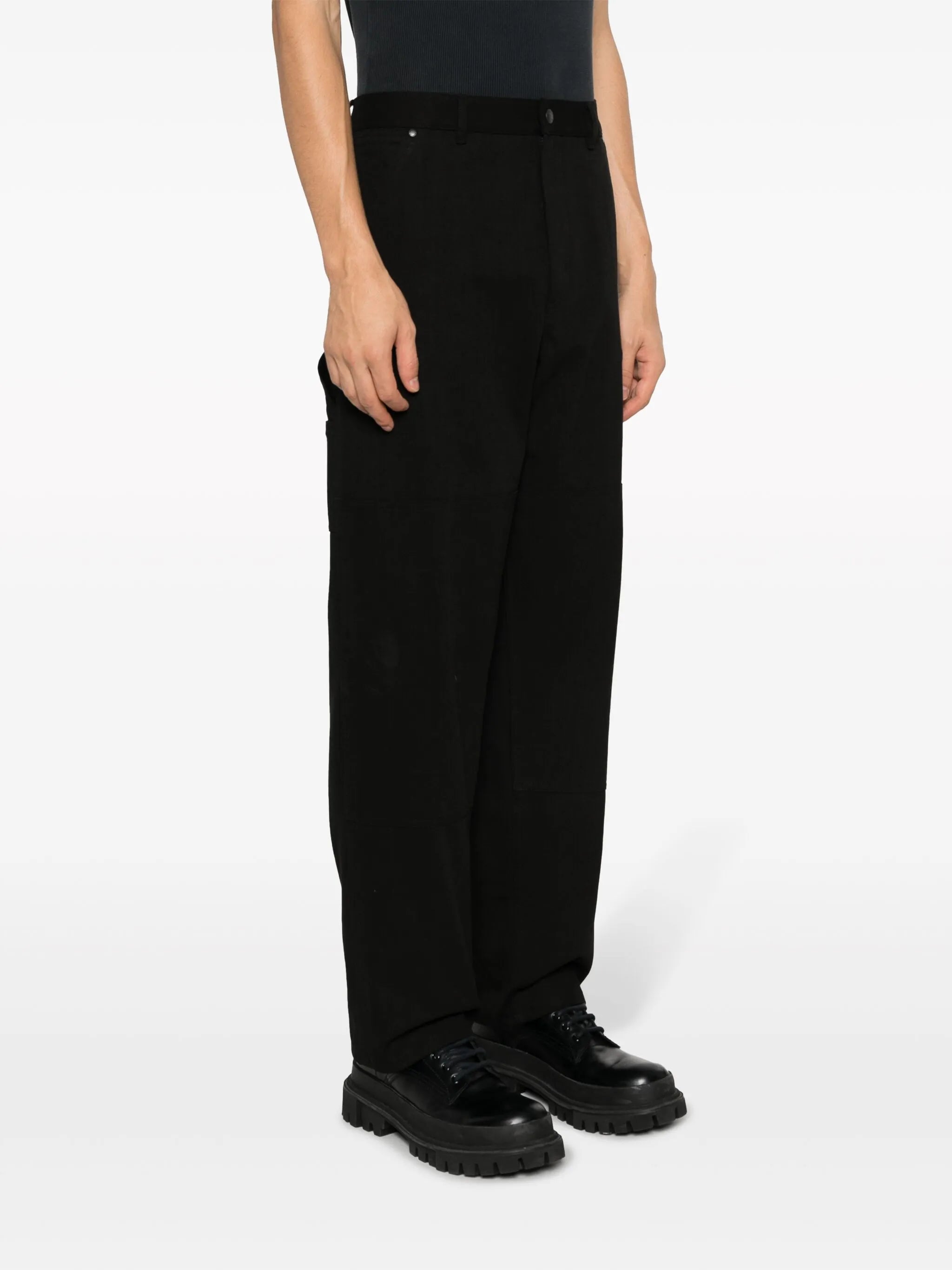 logo-embroidered cotton track pants