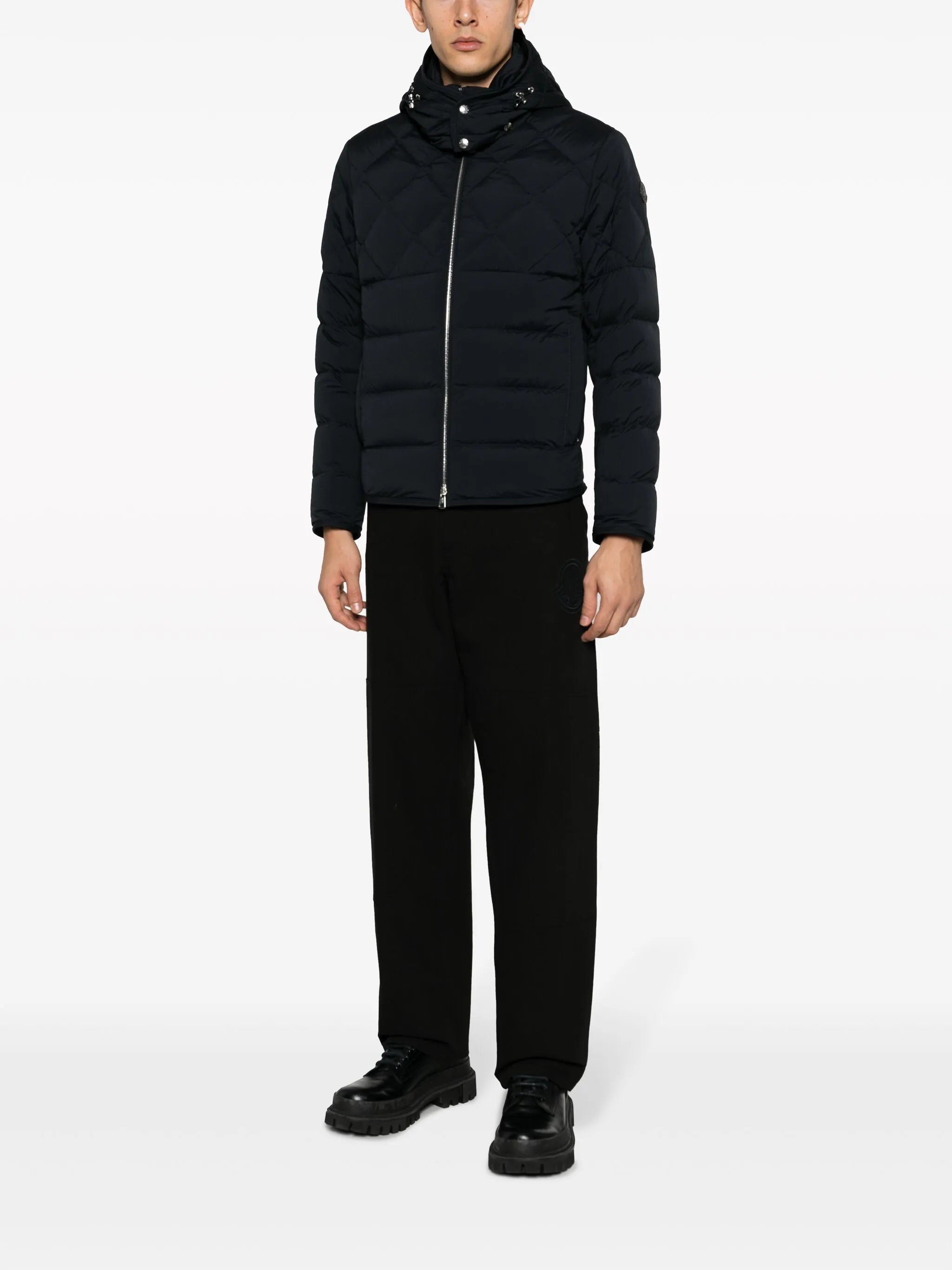 logo-embroidered cotton track pants