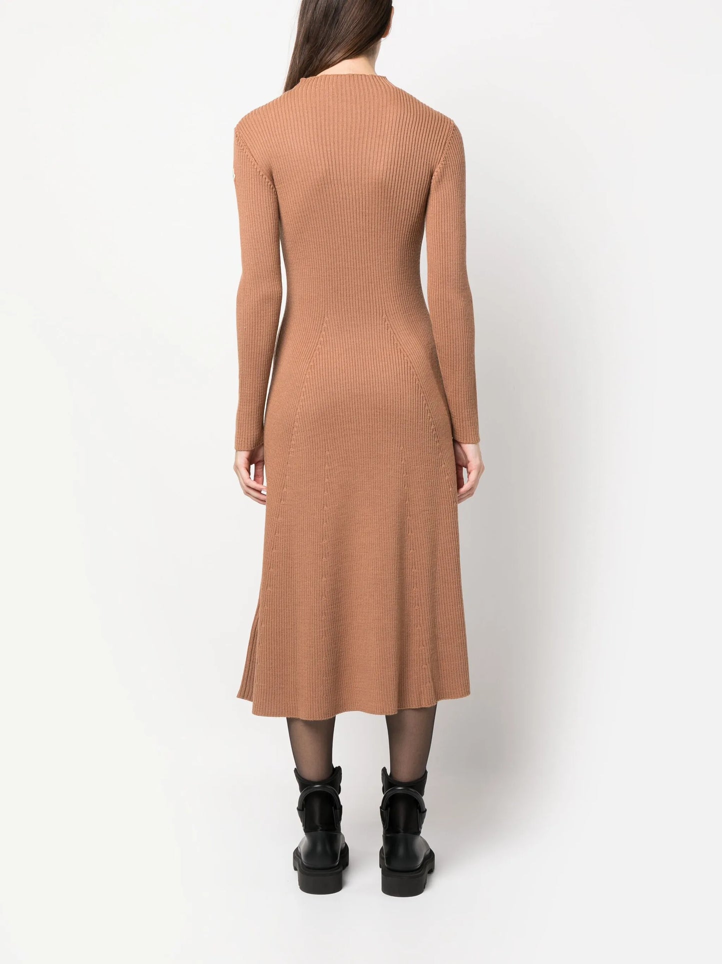 logo-appliqué midi dress