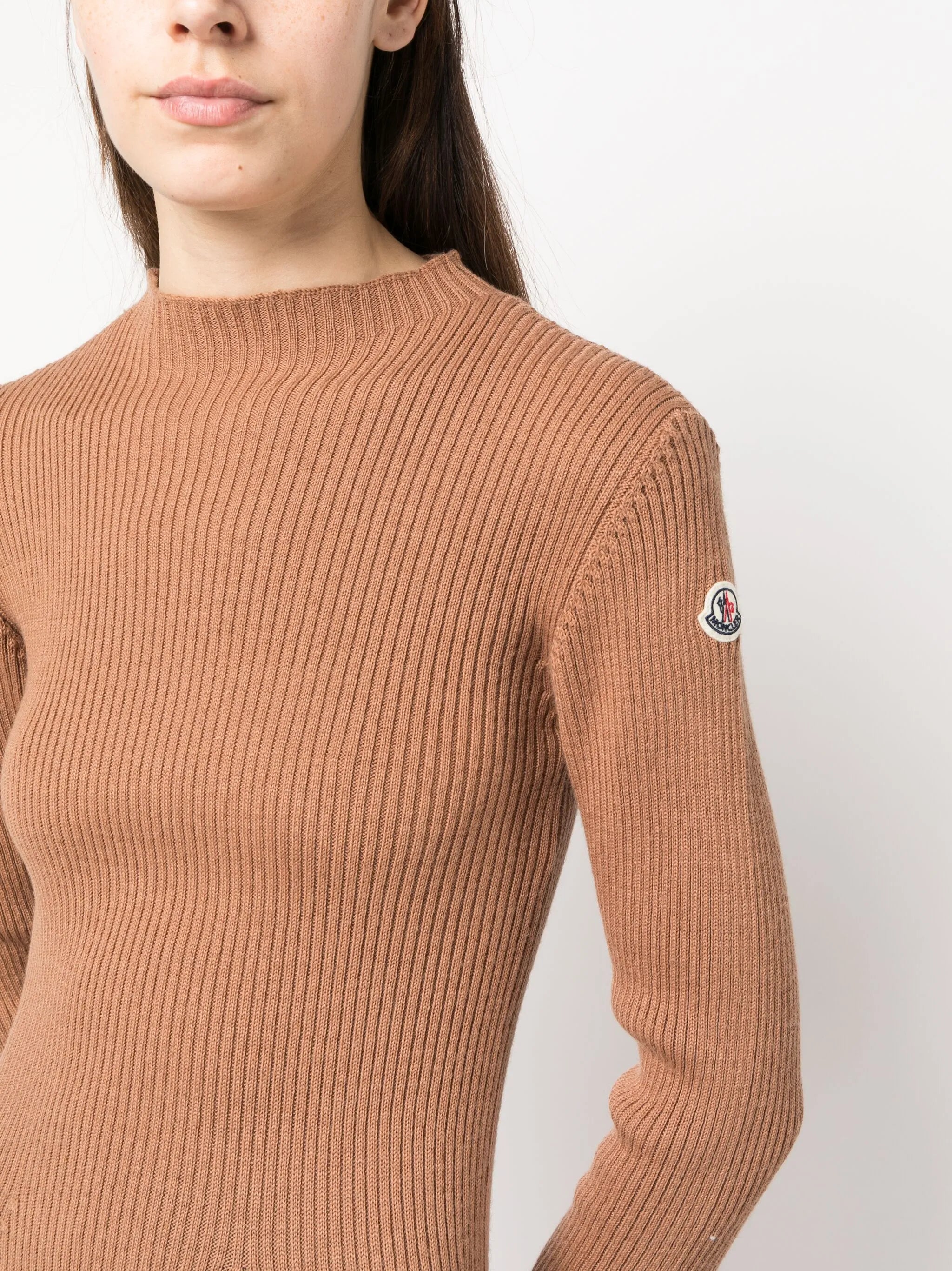 logo-appliqué midi dress