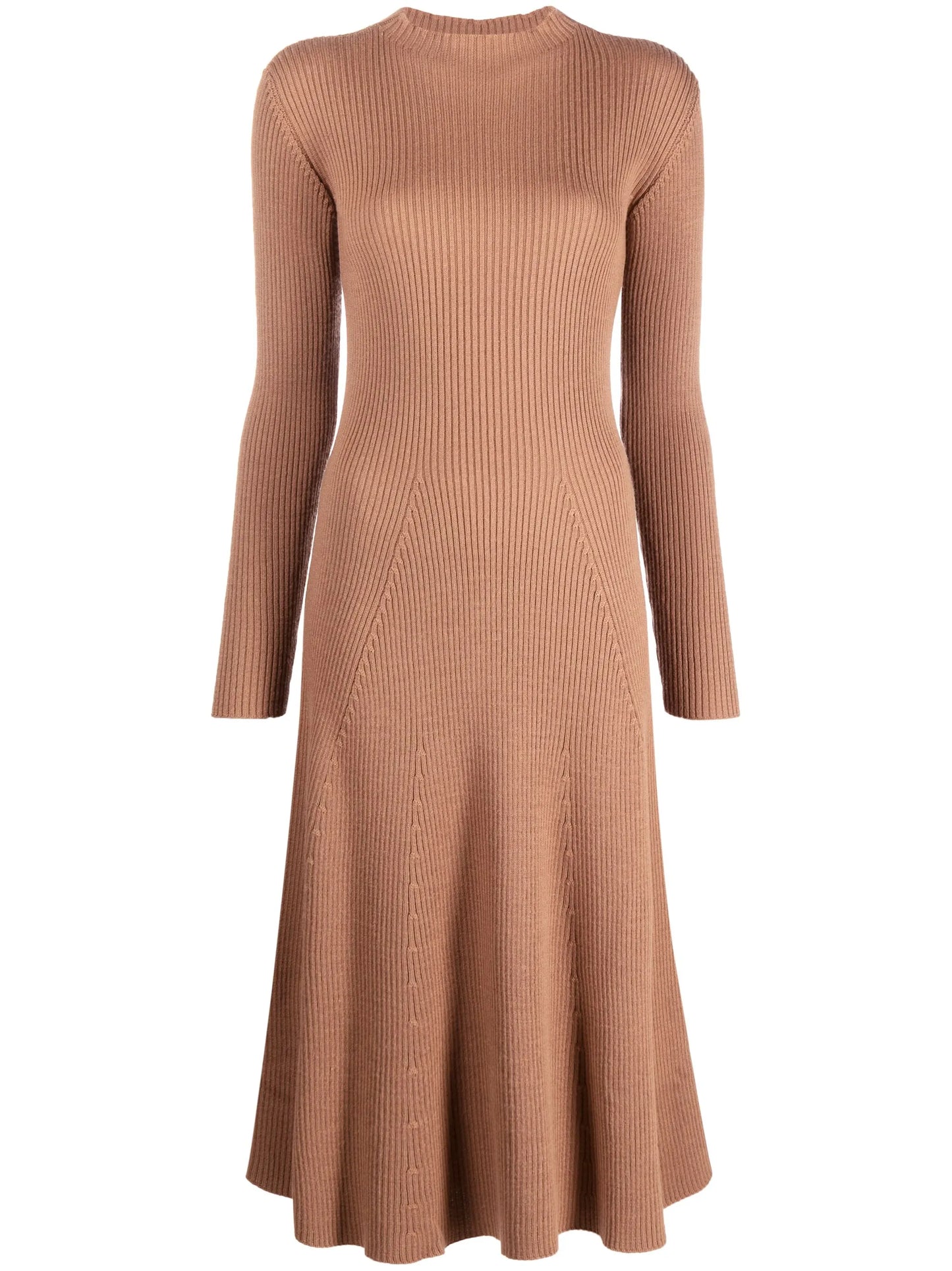logo-appliqué midi dress