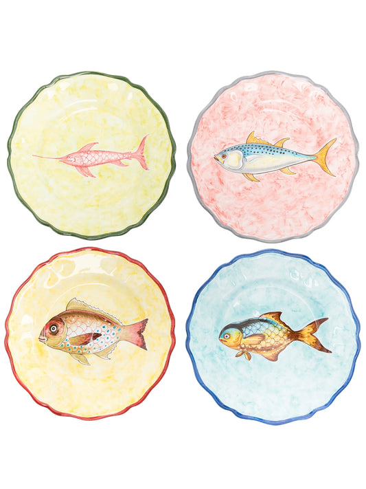 Fish Collection dinner plates (set of 4)