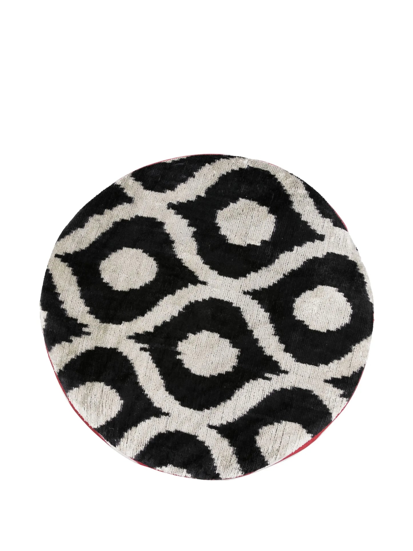 mix-pattern velvet pouf
