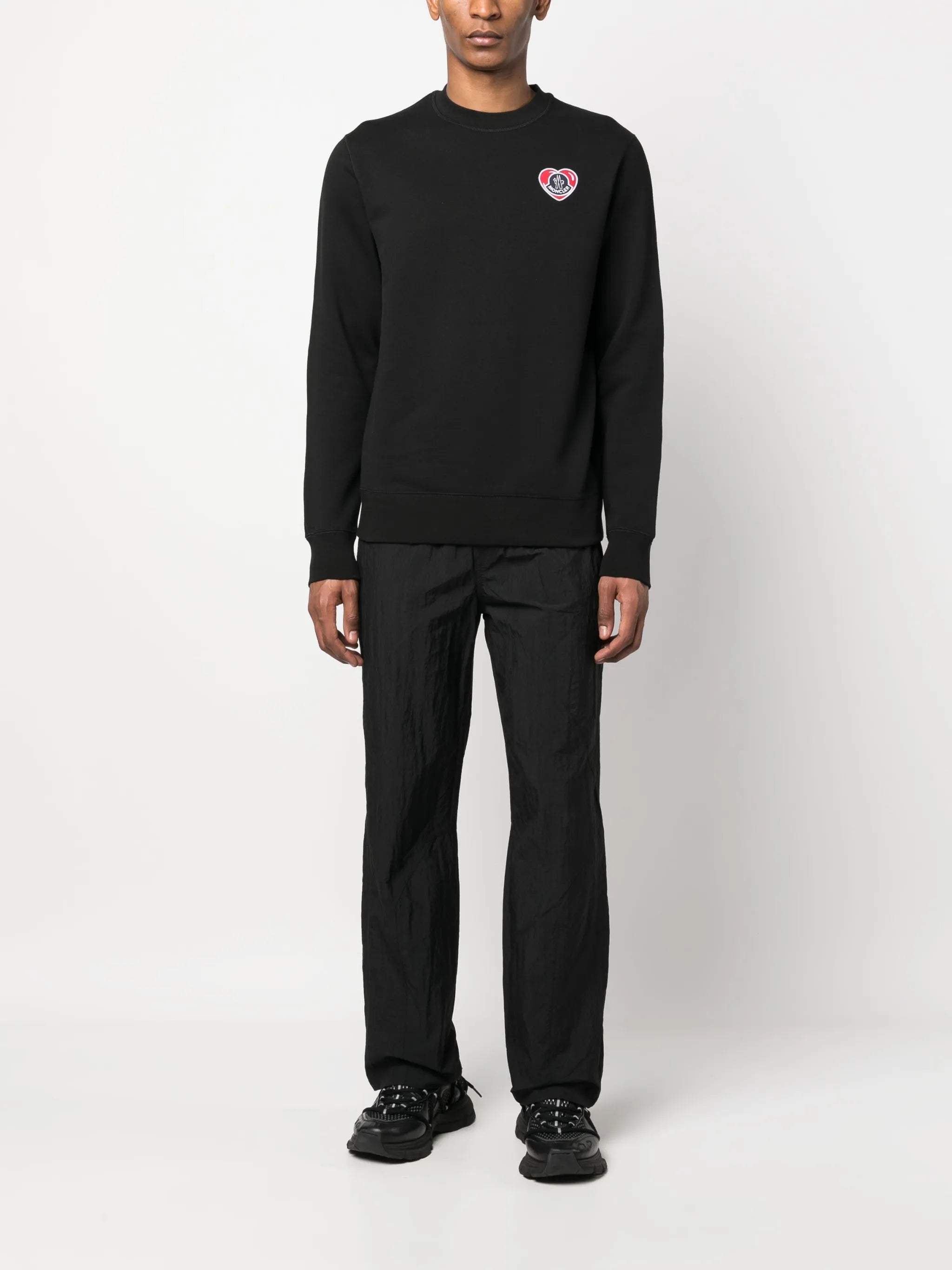 logo-patch cotton sweatshirt