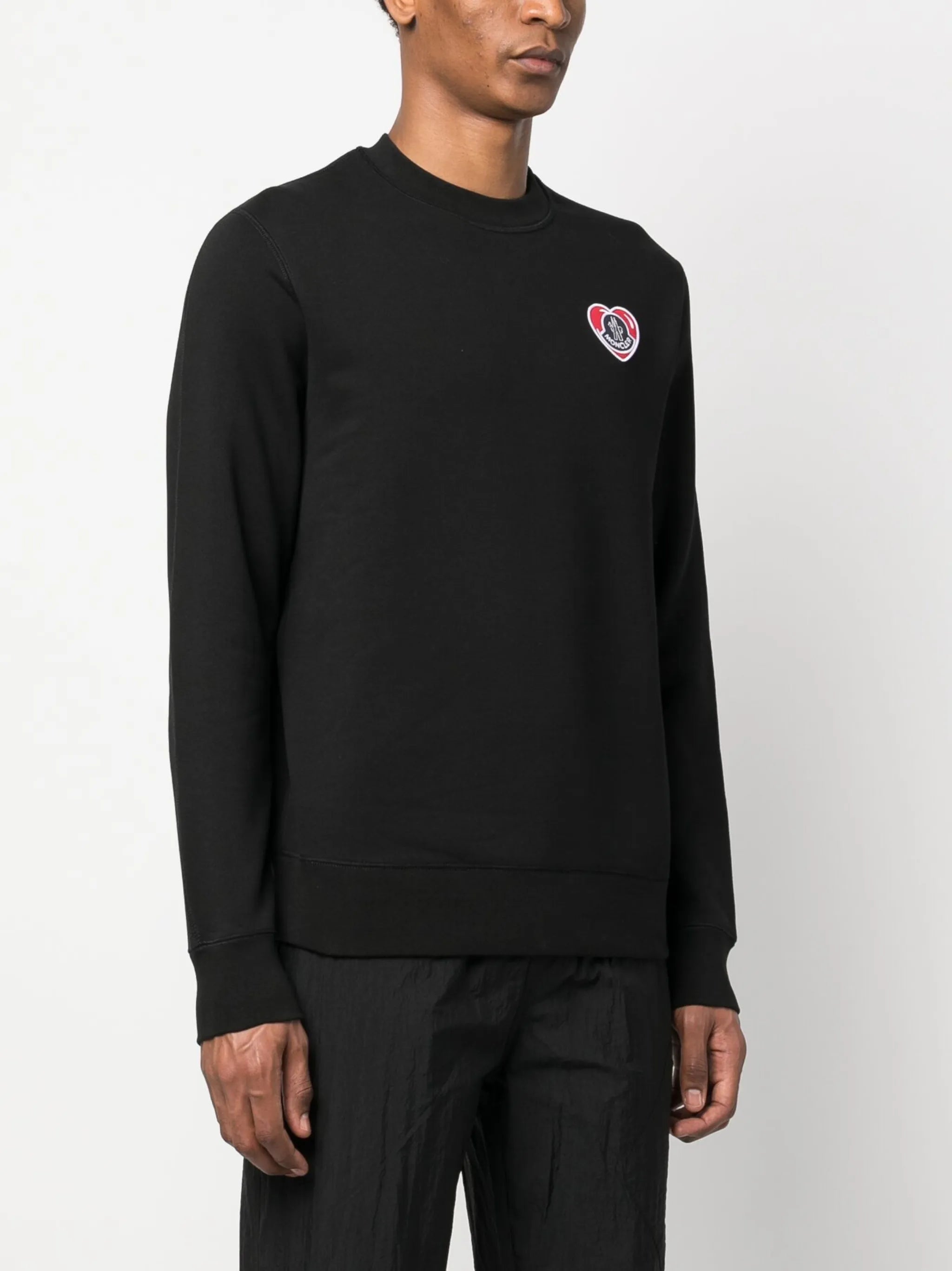 logo-patch cotton sweatshirt