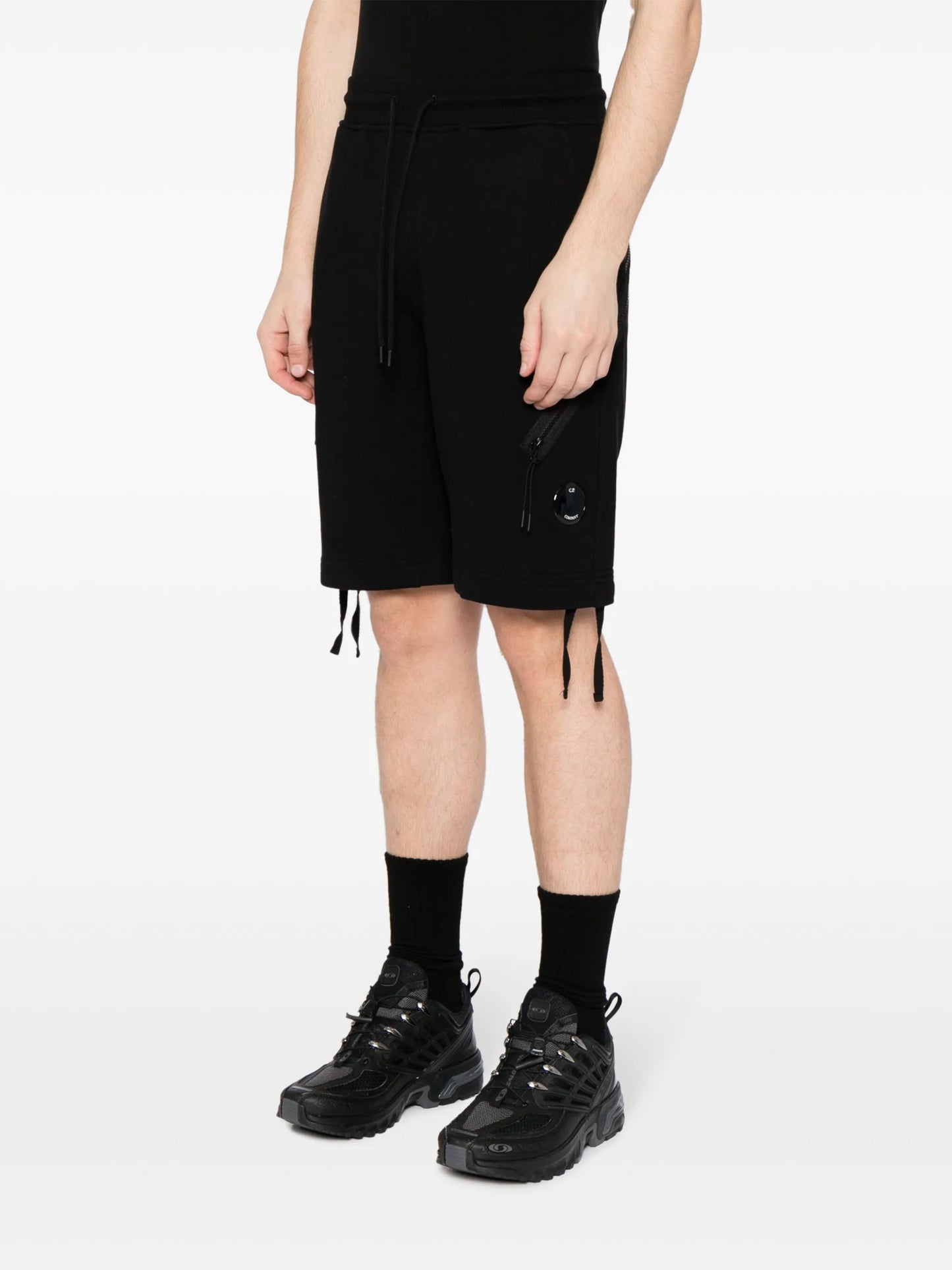 embossed-logo cotton shorts