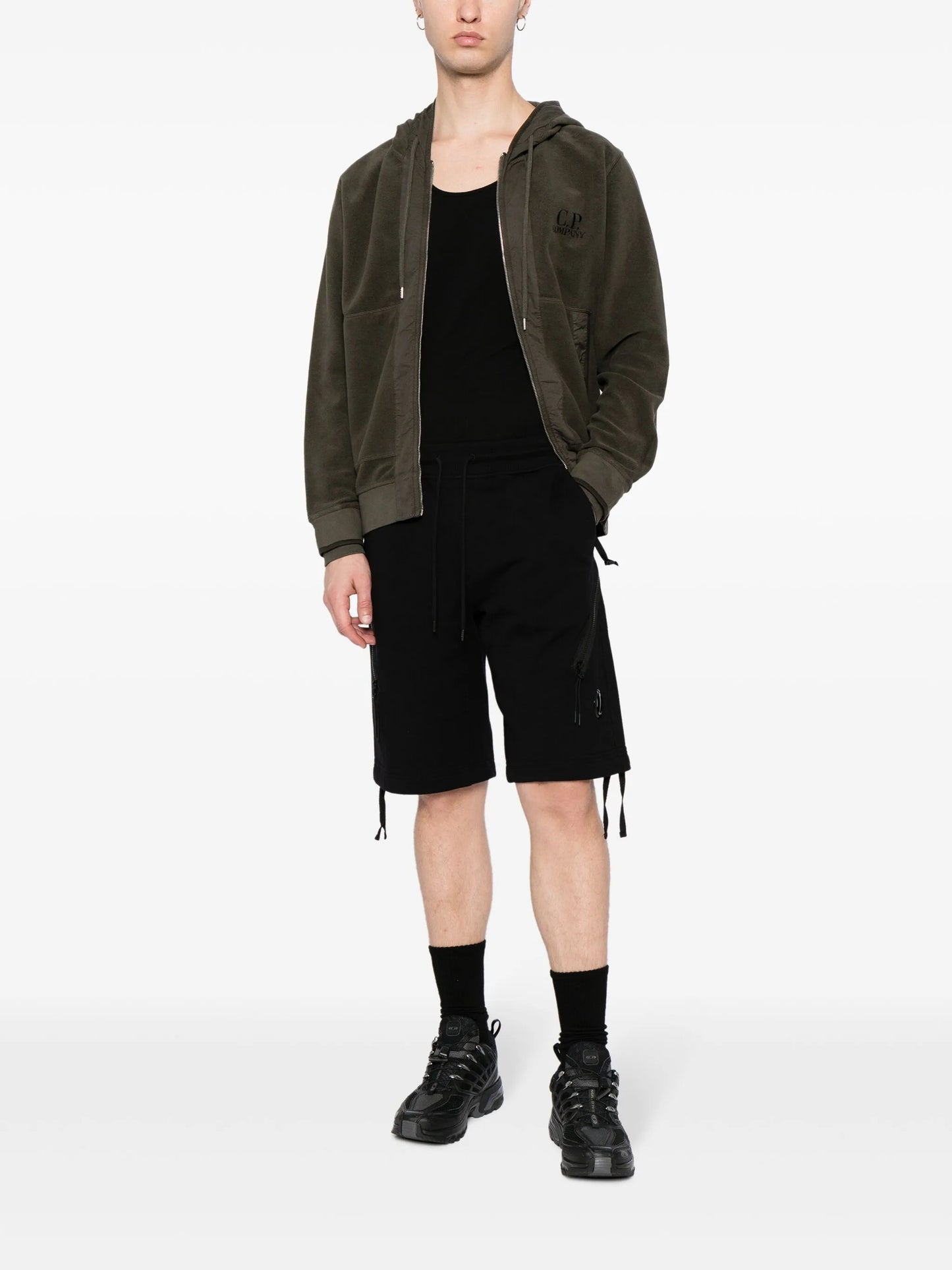 embossed-logo cotton shorts