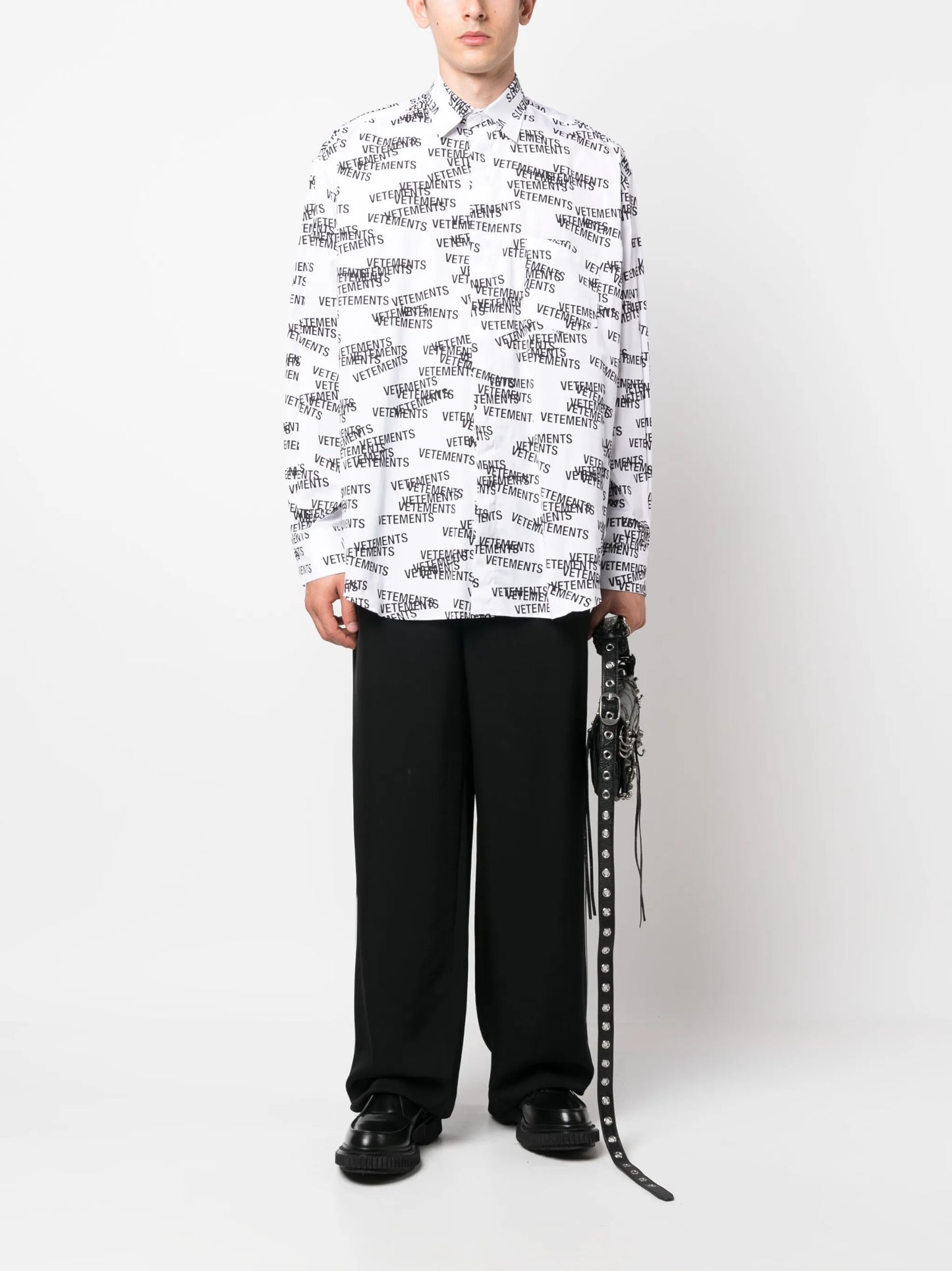 logo-print cotton shirt