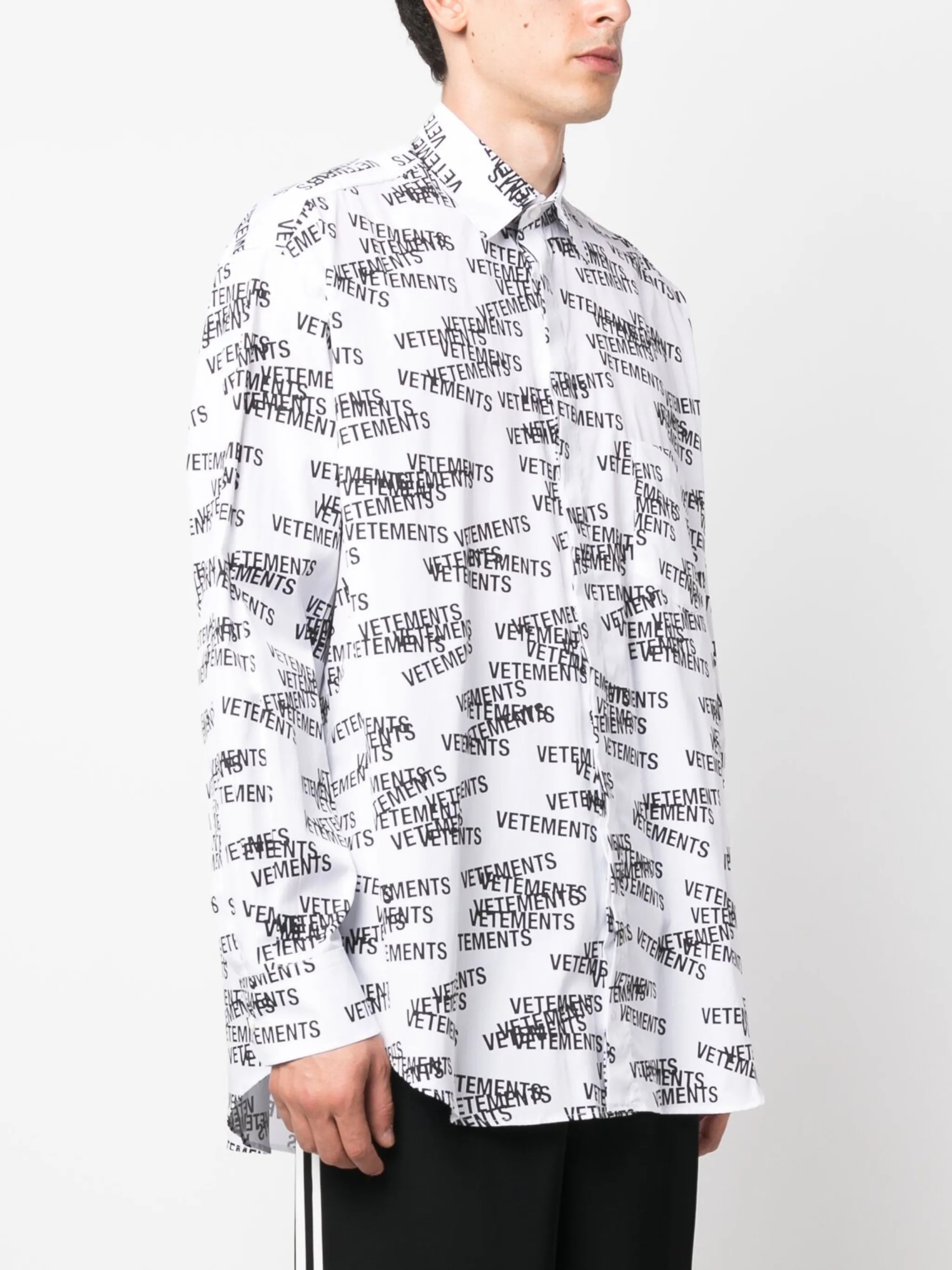 logo-print cotton shirt