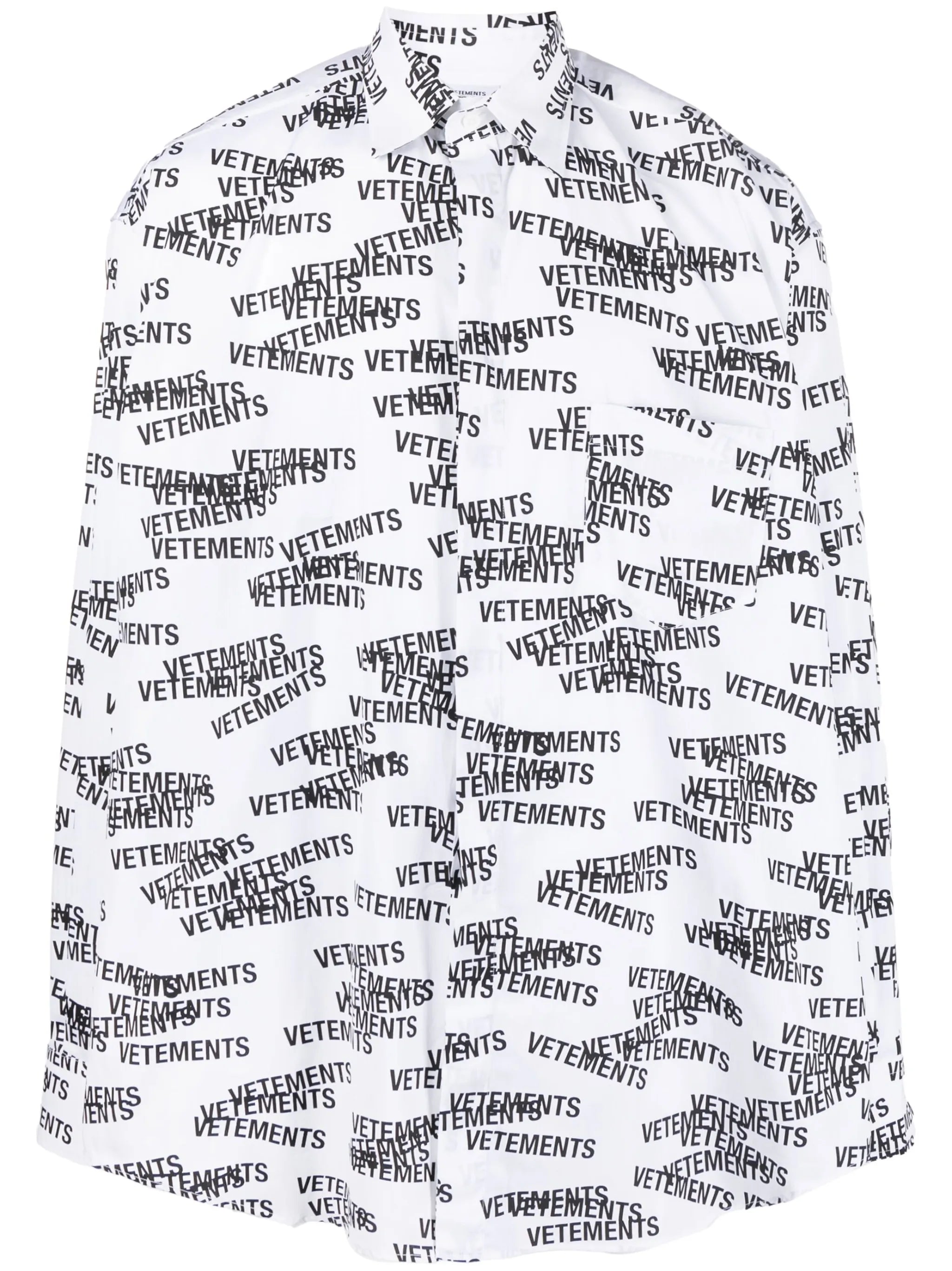 logo-print cotton shirt