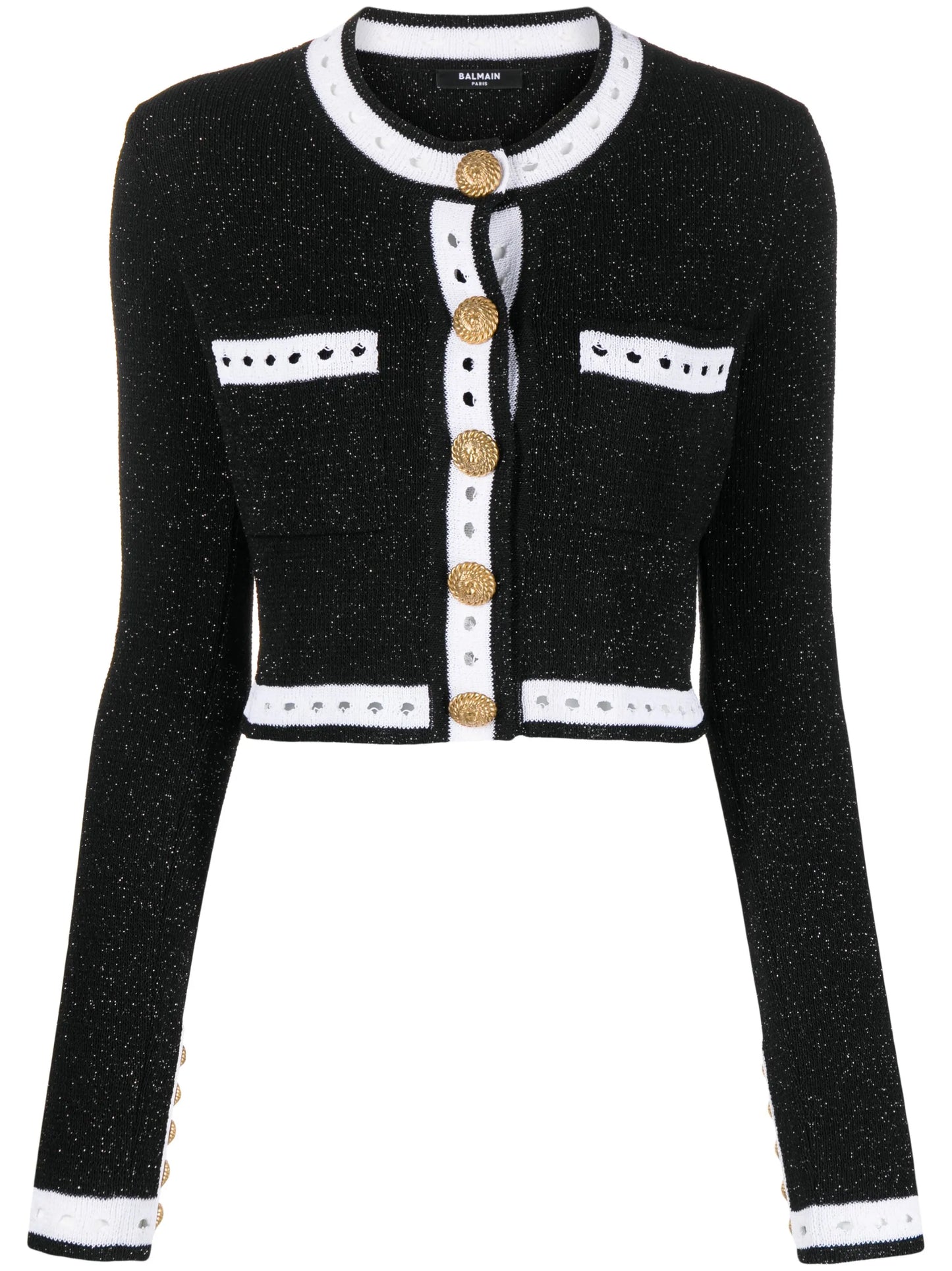 long-sleeve button-fastening cardigan