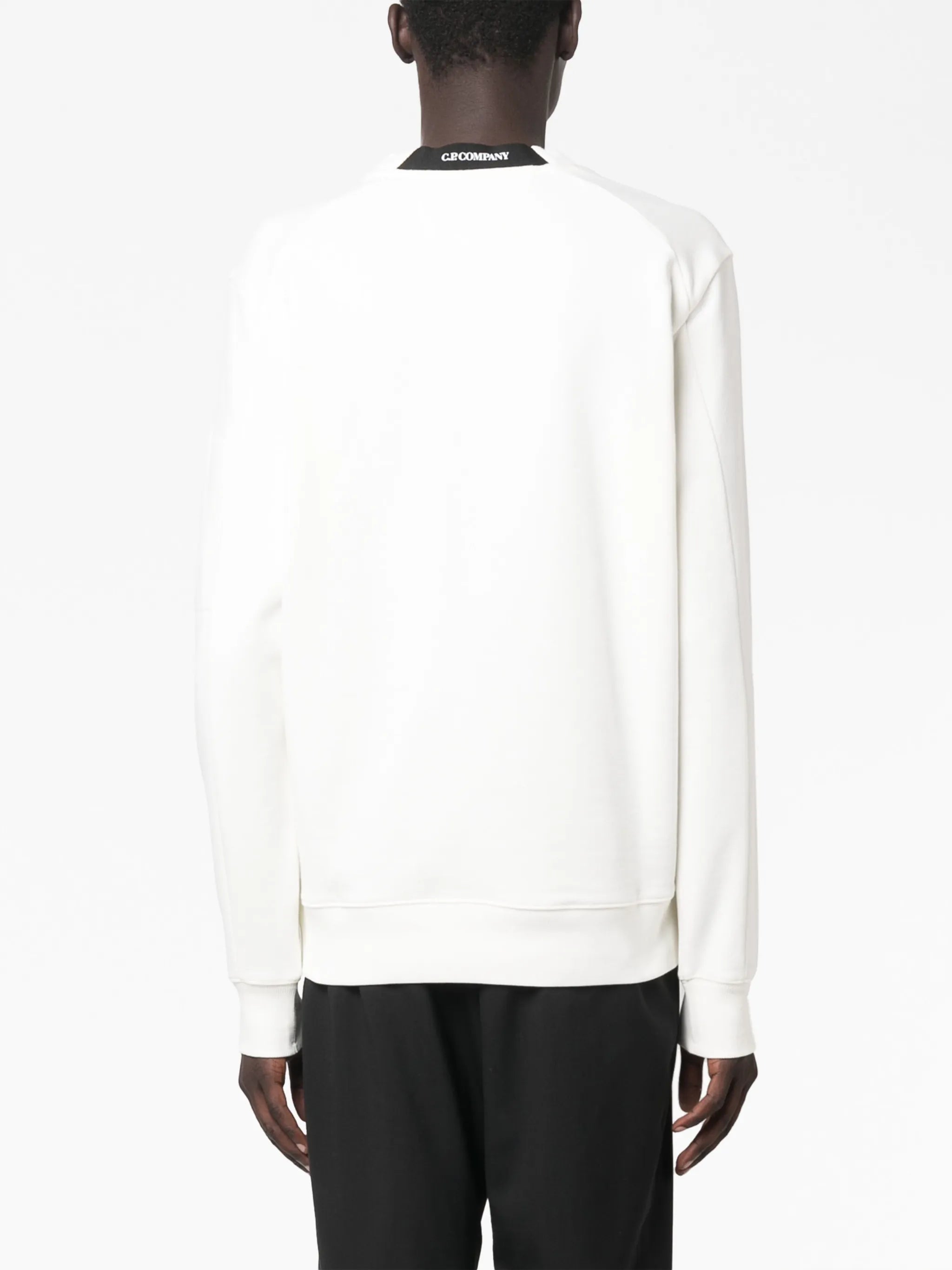 Lens-detail jersey fleece sweatshirt