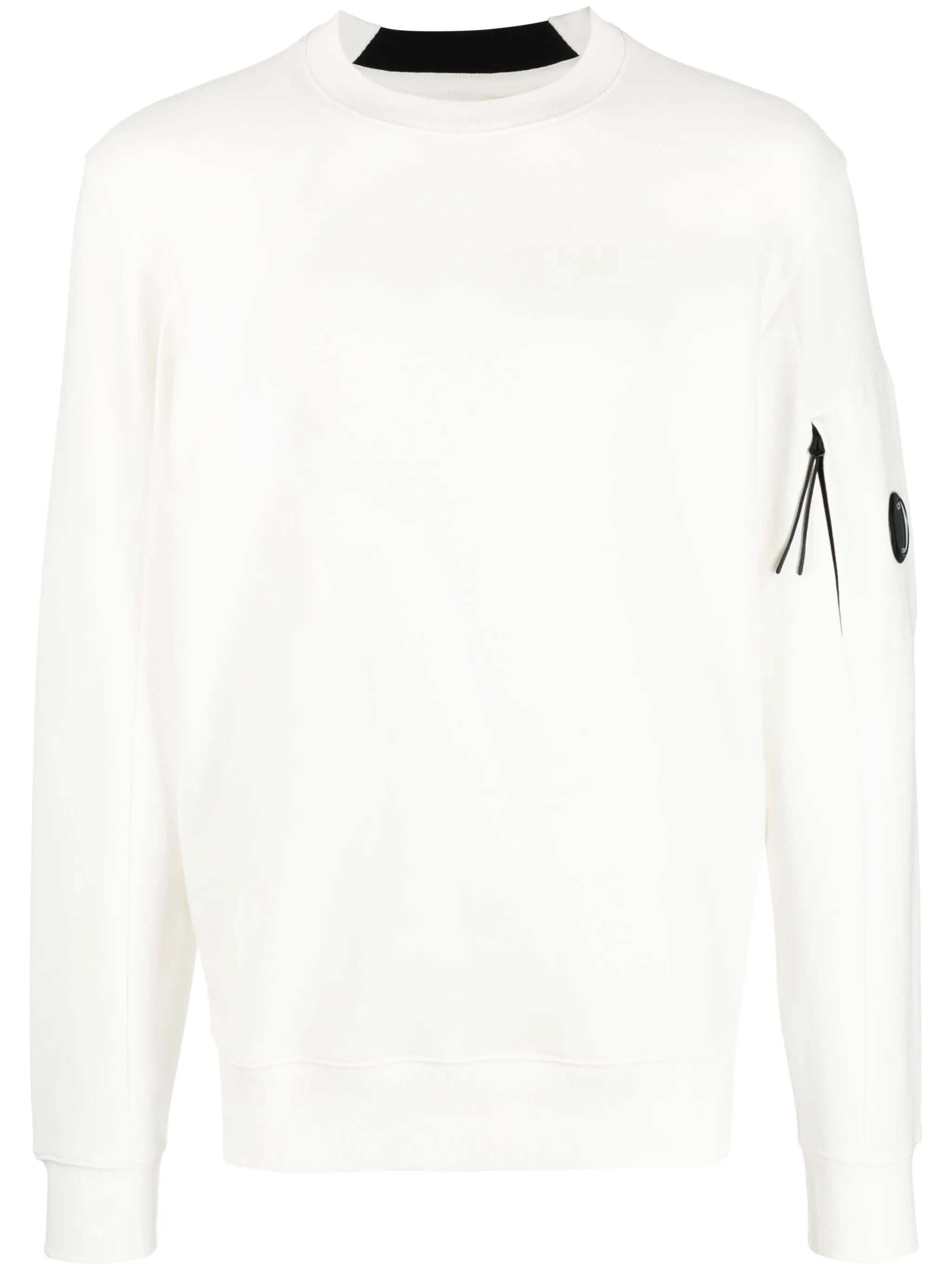 Lens-detail jersey fleece sweatshirt