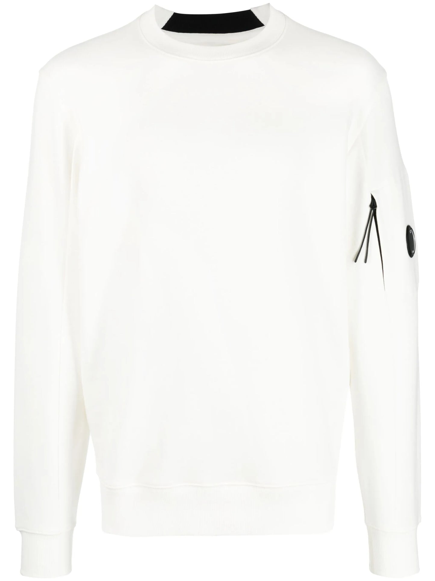 Lens-detail jersey fleece sweatshirt