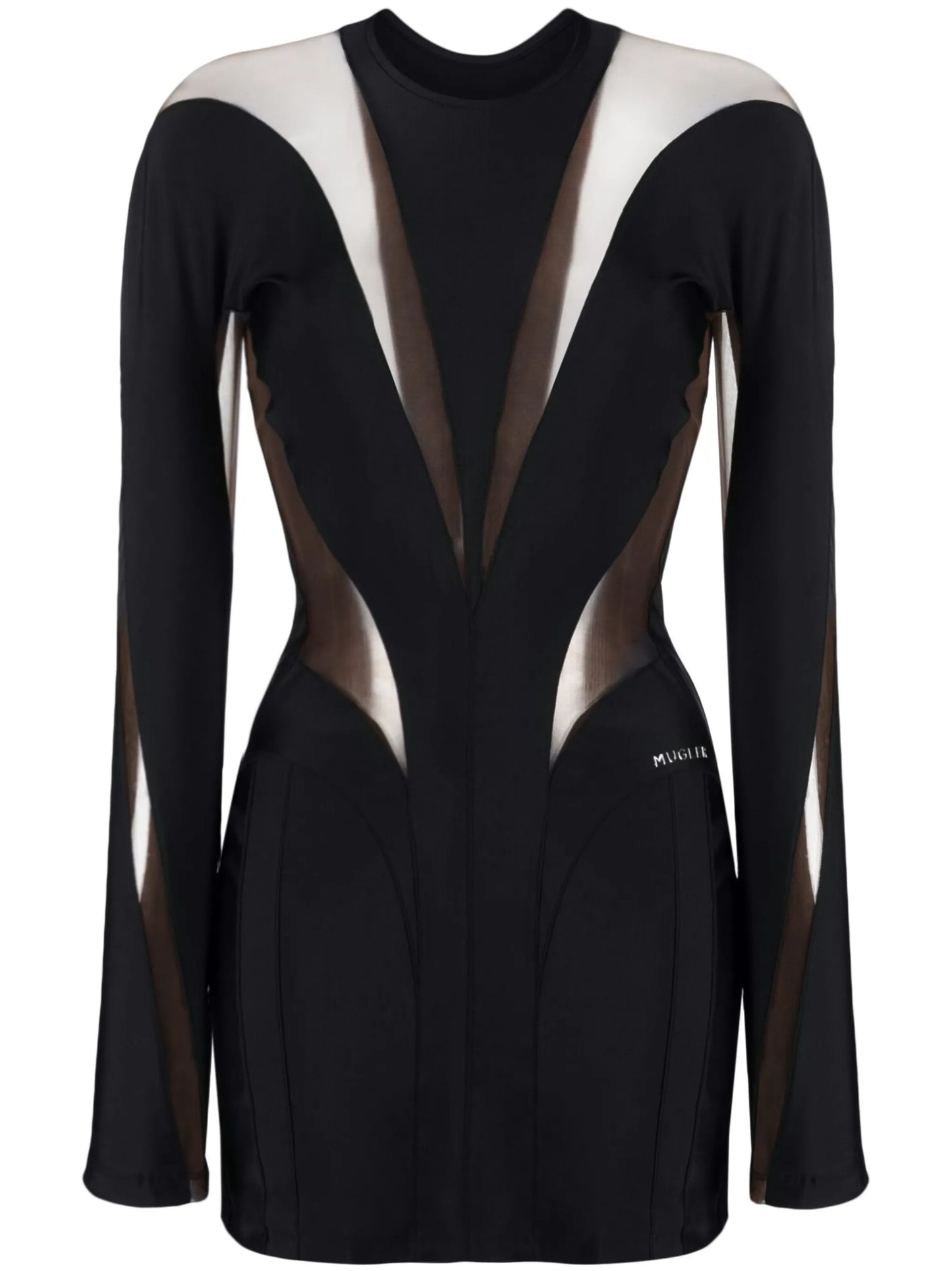 Illusion panelled minidress
