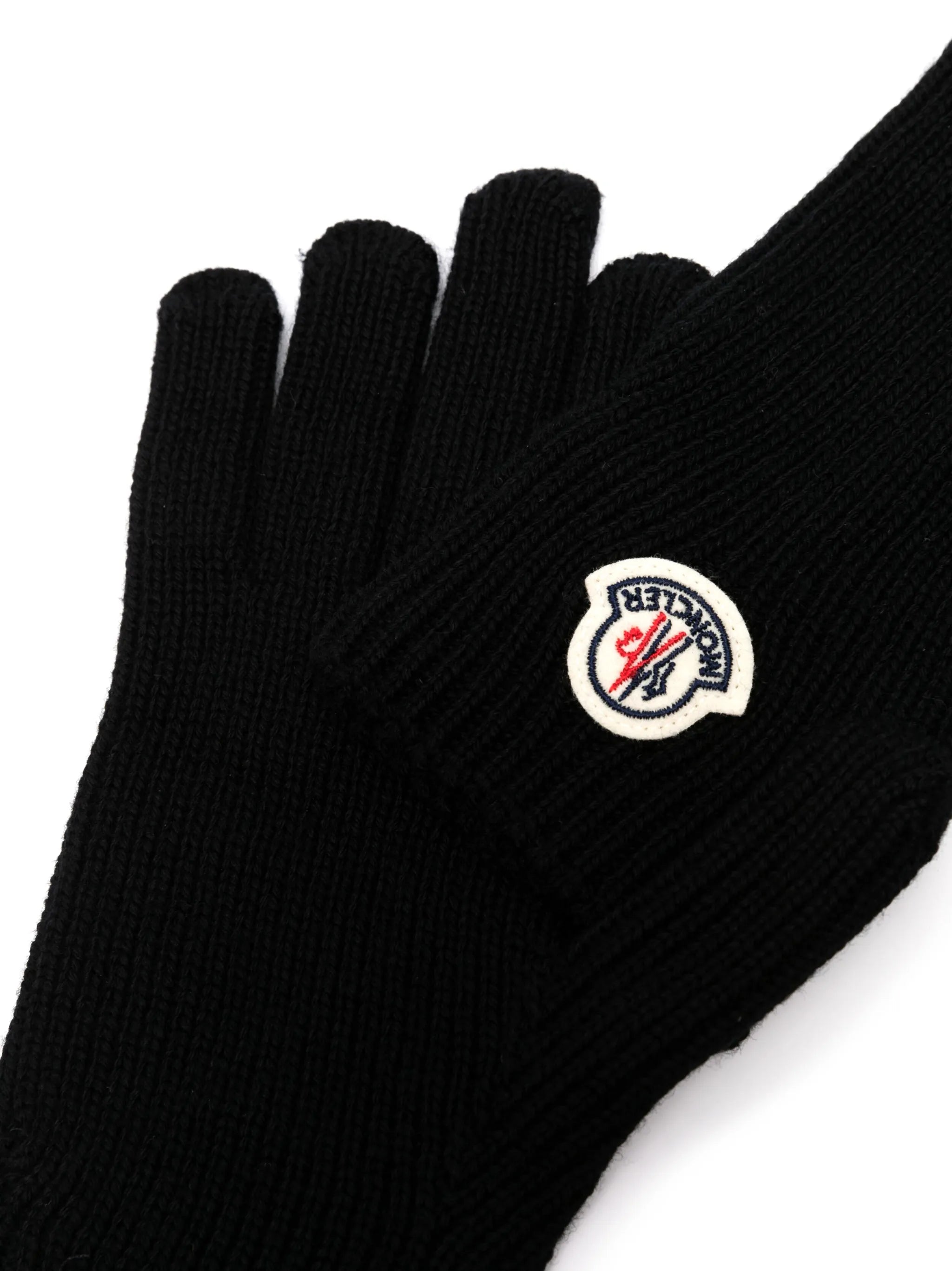 logo-patch virgin-wool gloves
