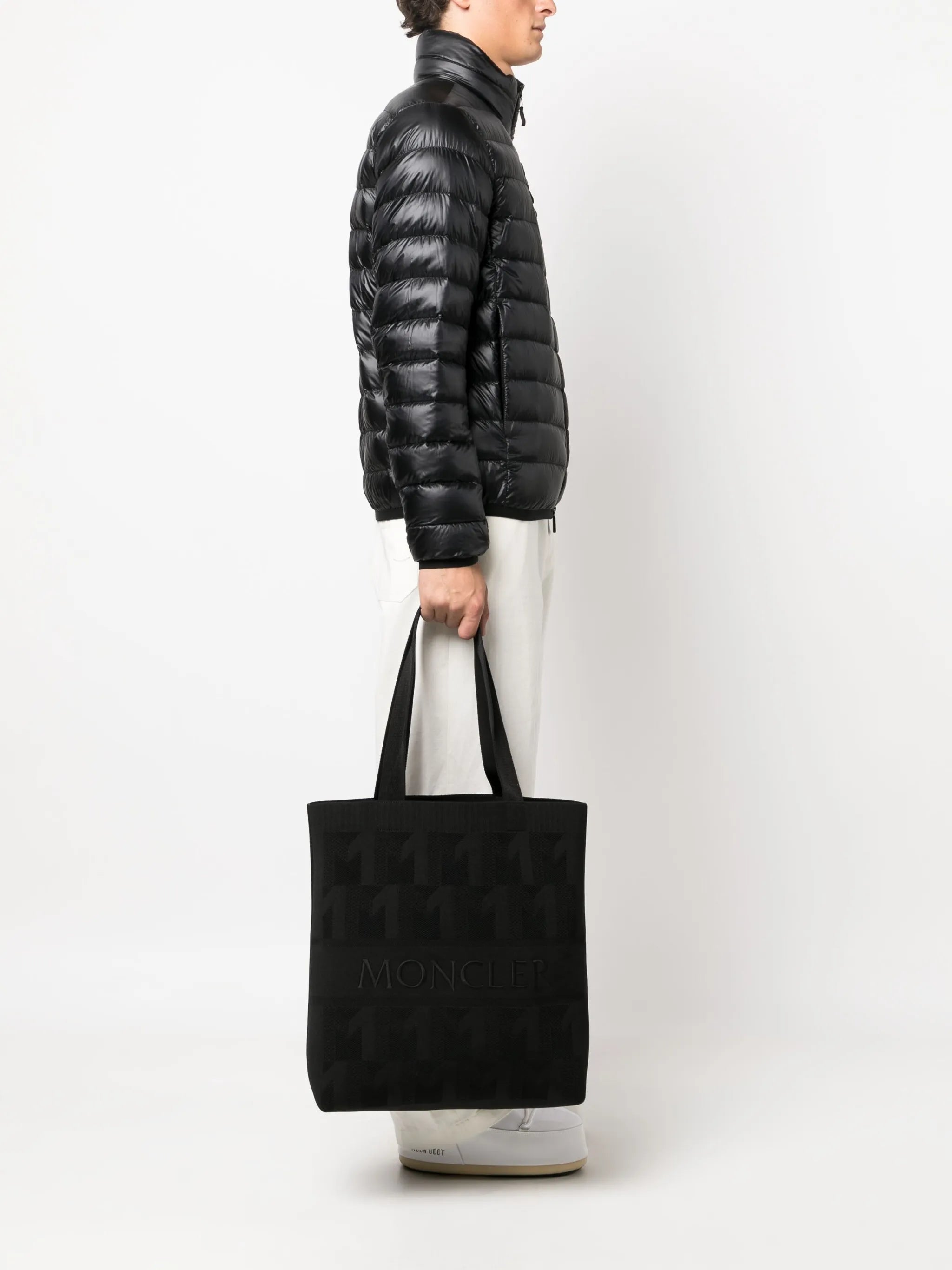 monogram-jacquard tote bag