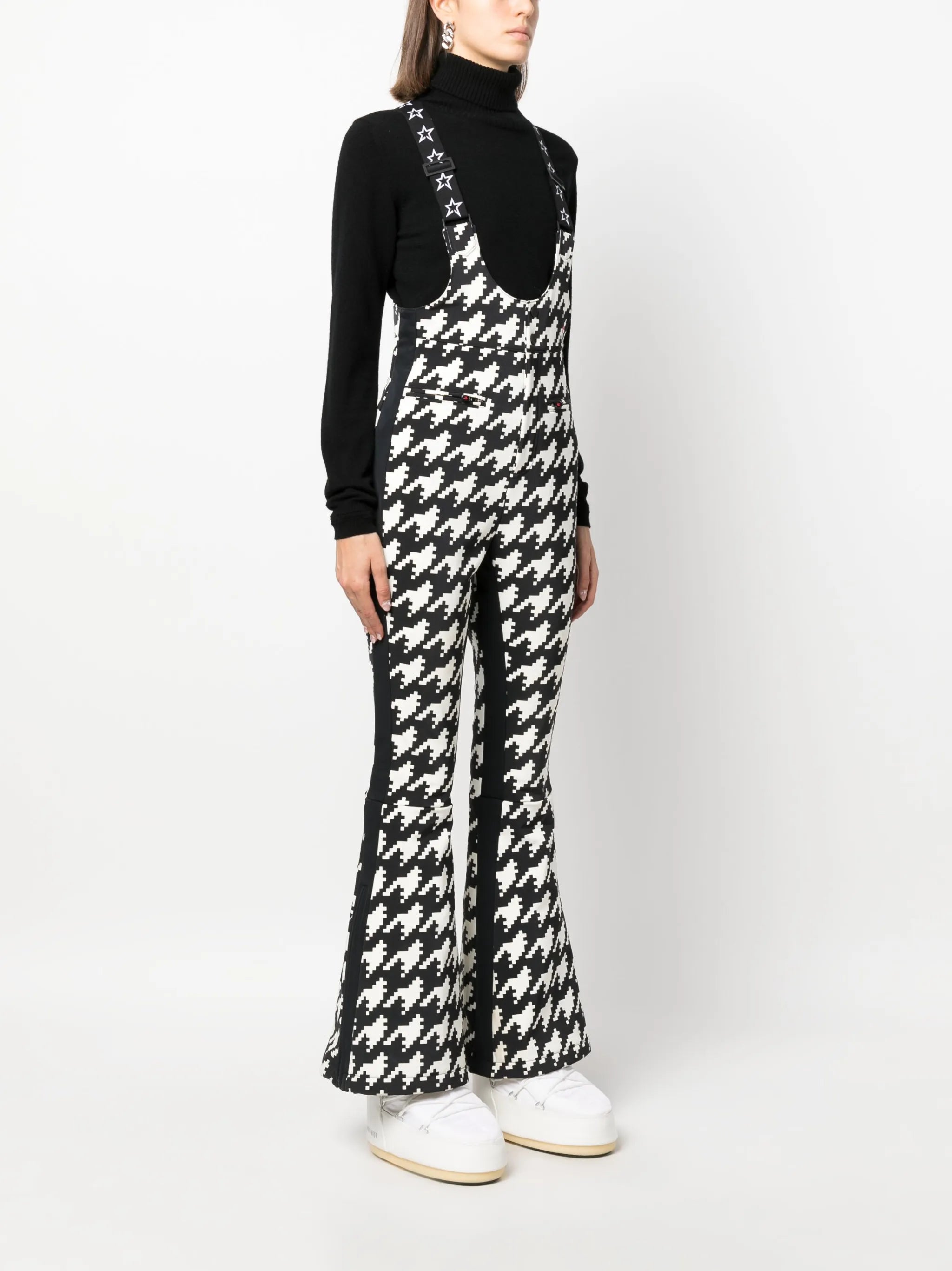 Isola houndstooth ski salopettes