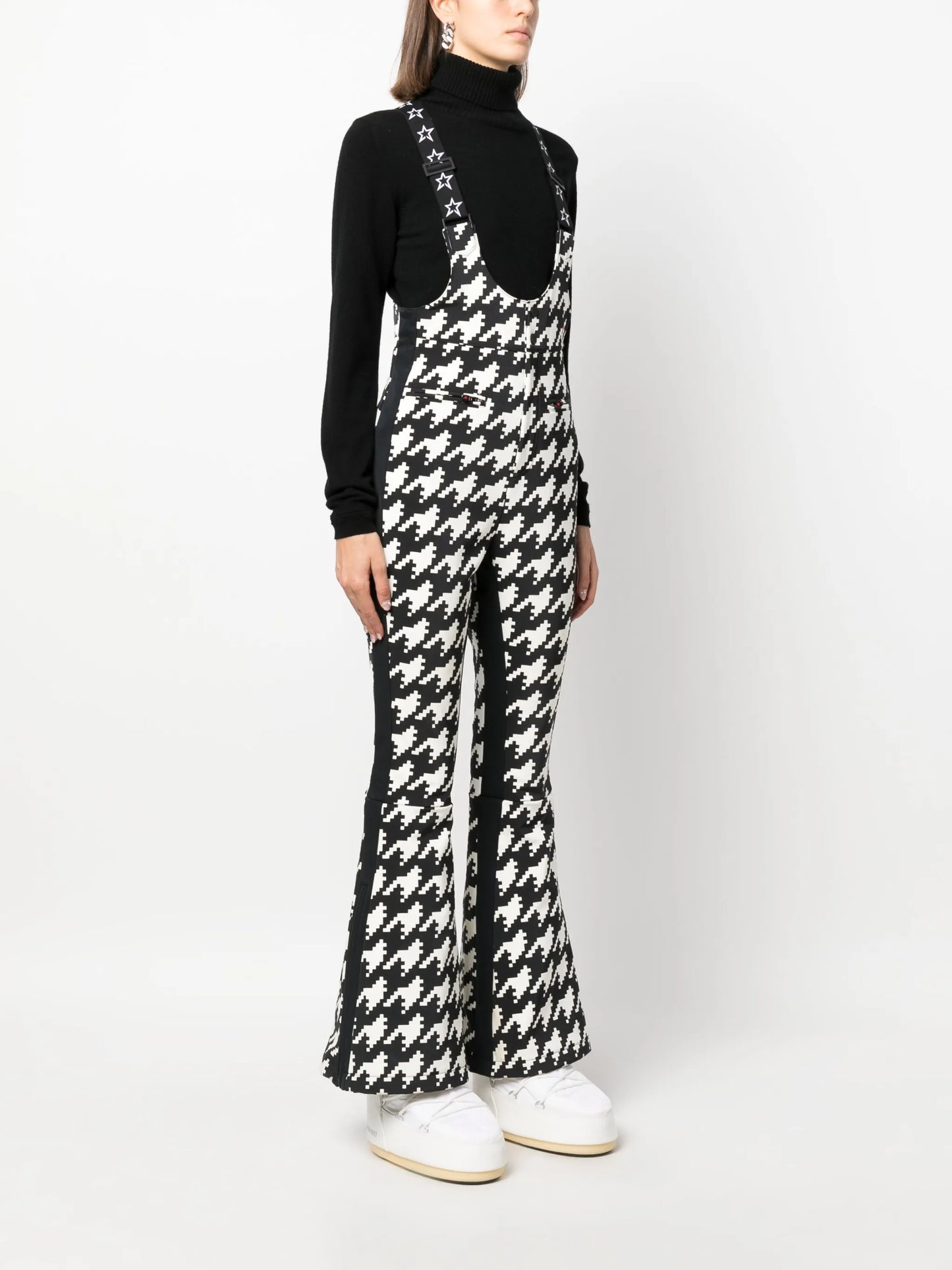 Isola houndstooth ski salopettes