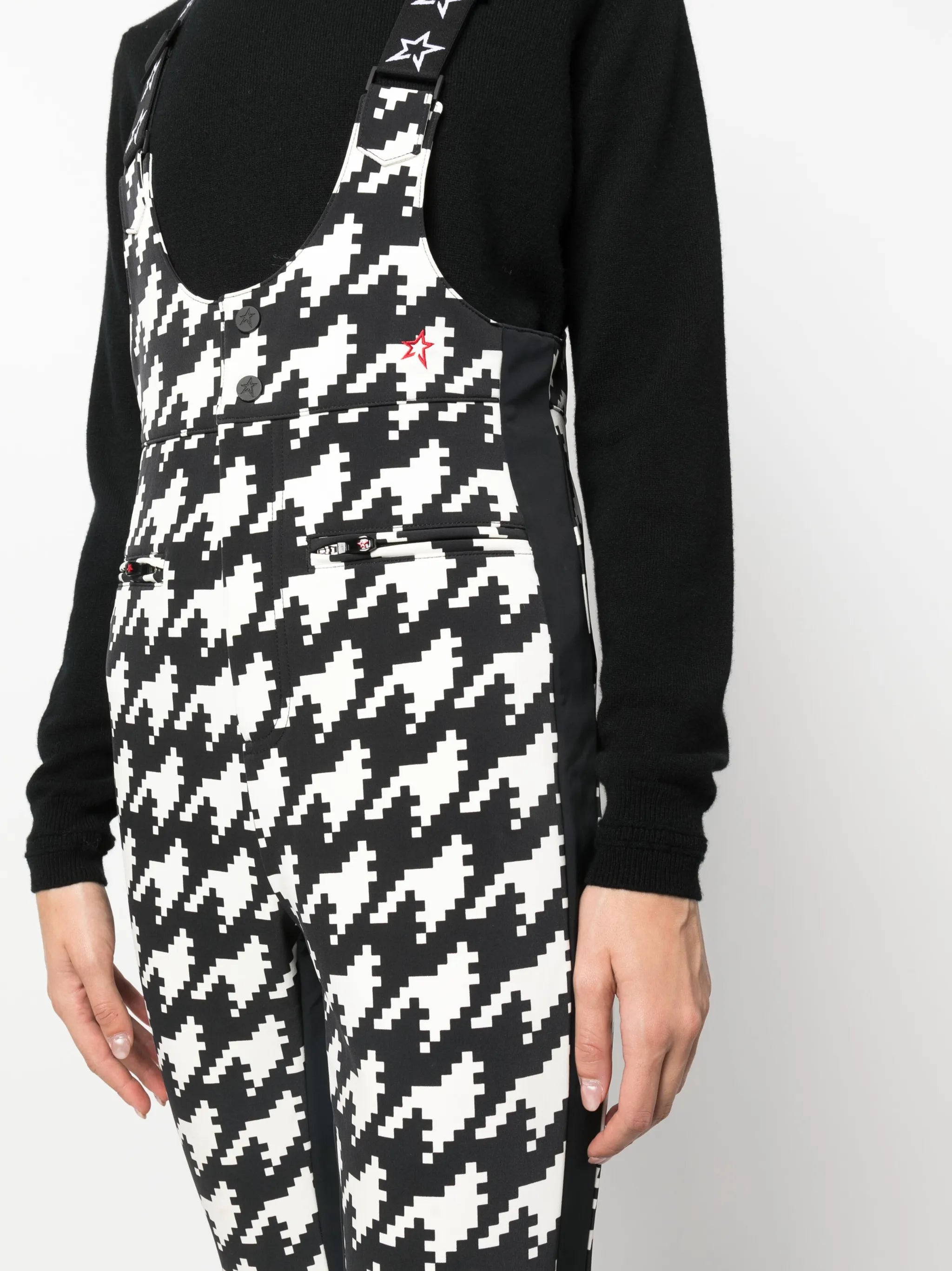 Isola houndstooth ski salopettes