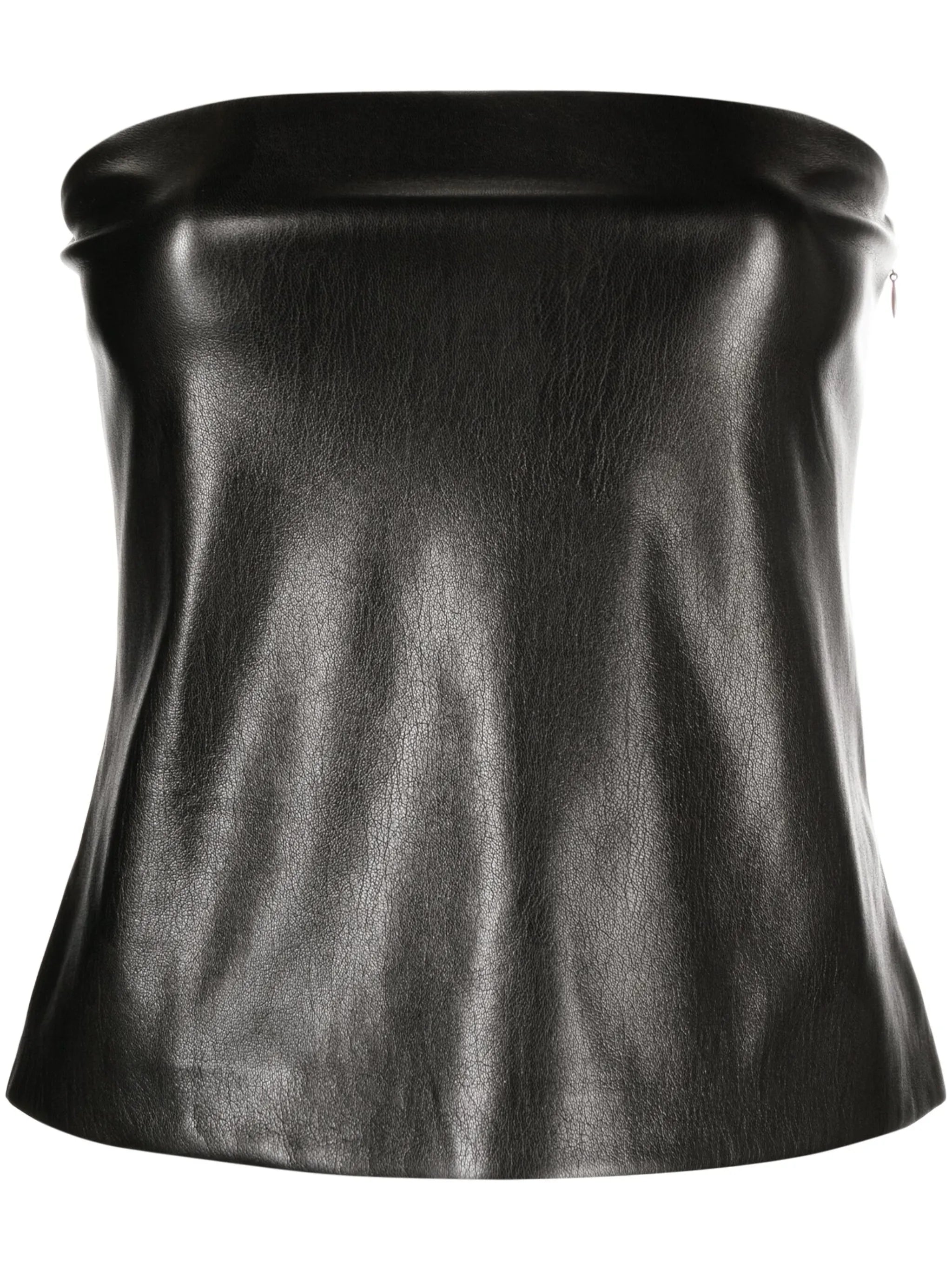faux-leather tube top