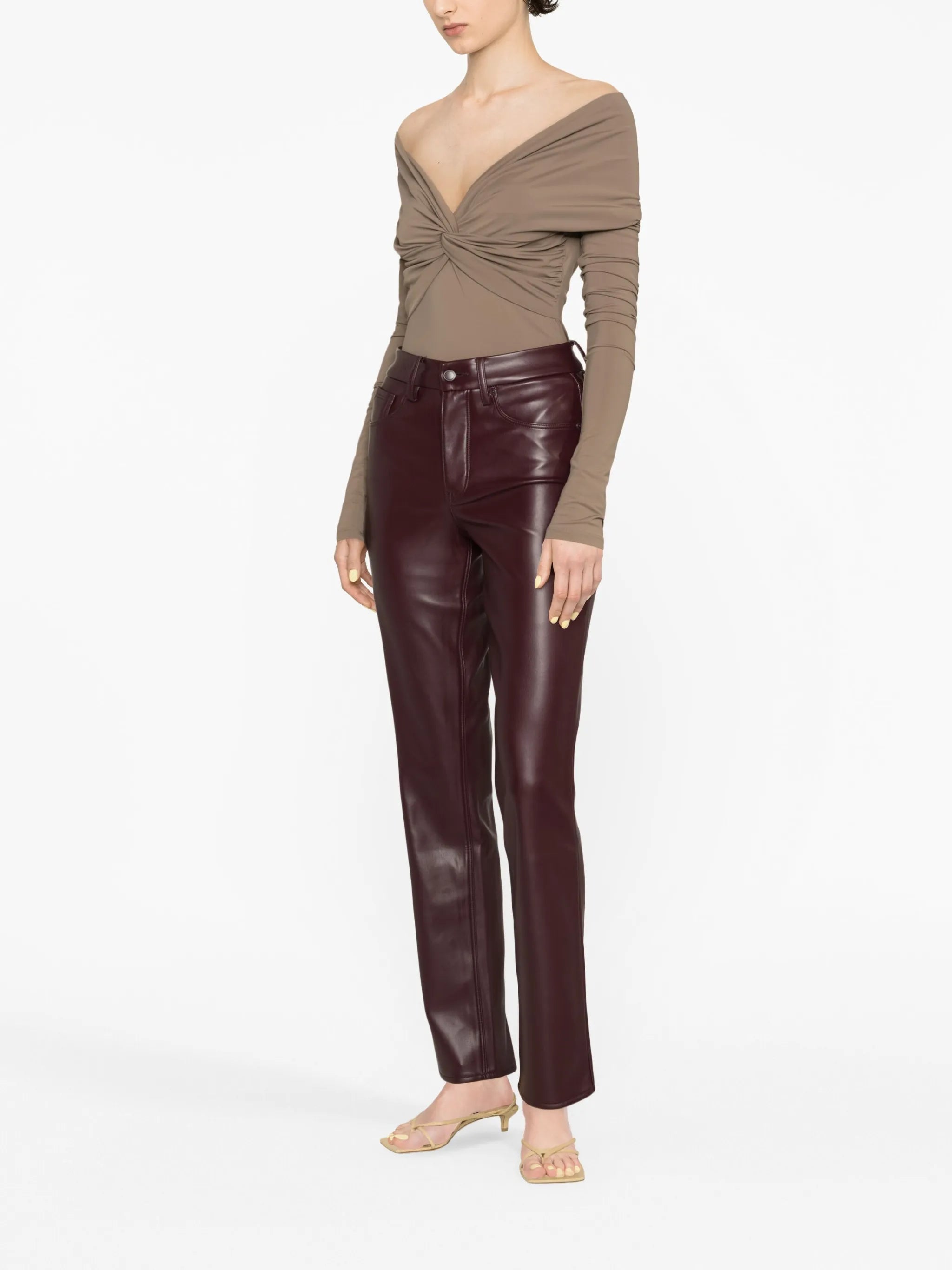 Good Icon faux-leather trousers