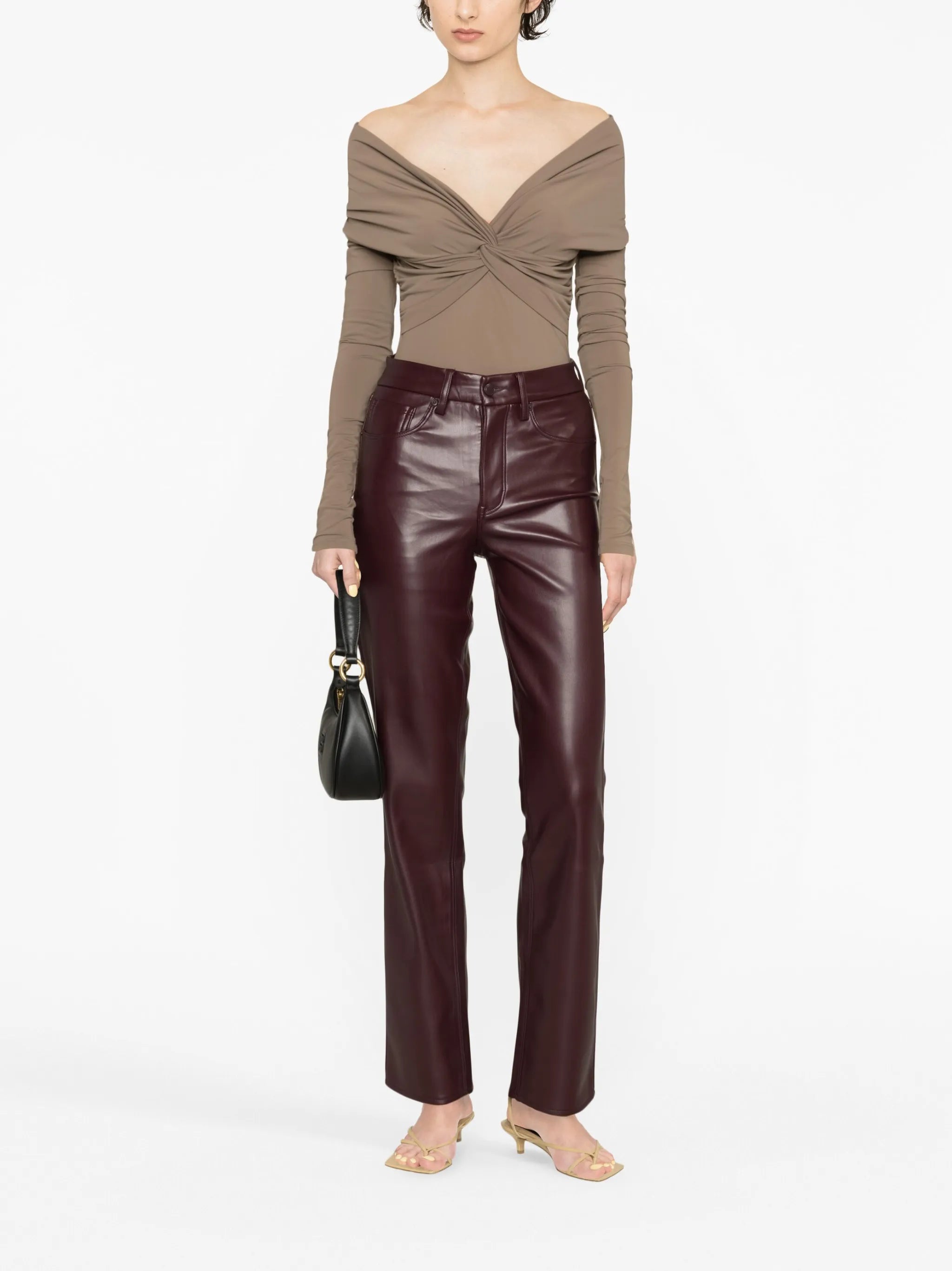 Good Icon faux-leather trousers