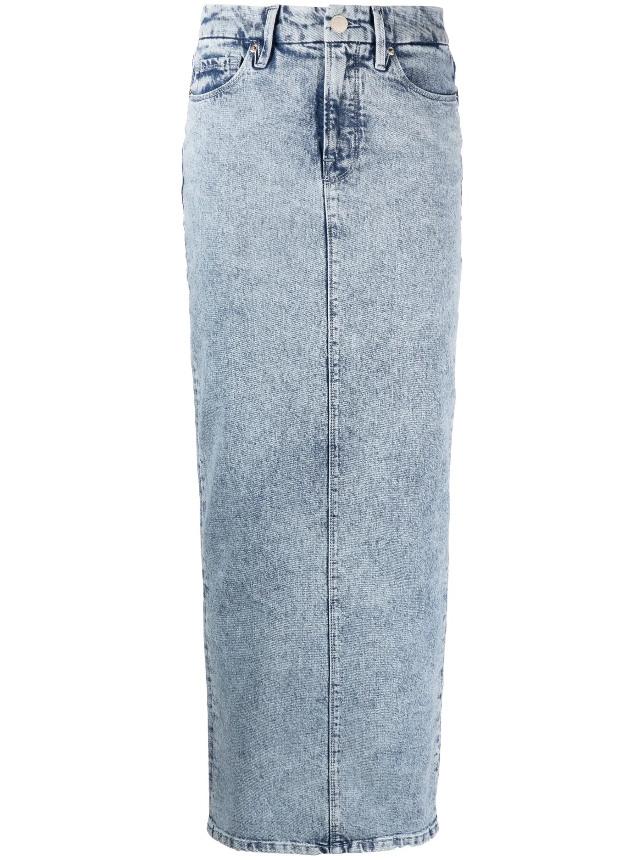 Uniform maxi denim skirt