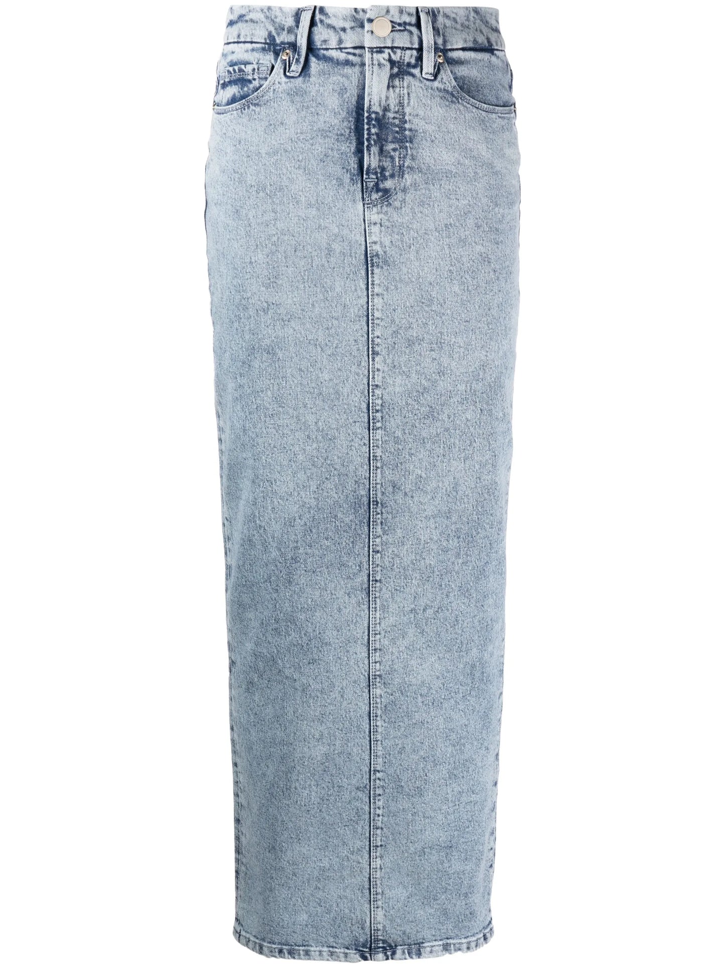 Uniform maxi denim skirt