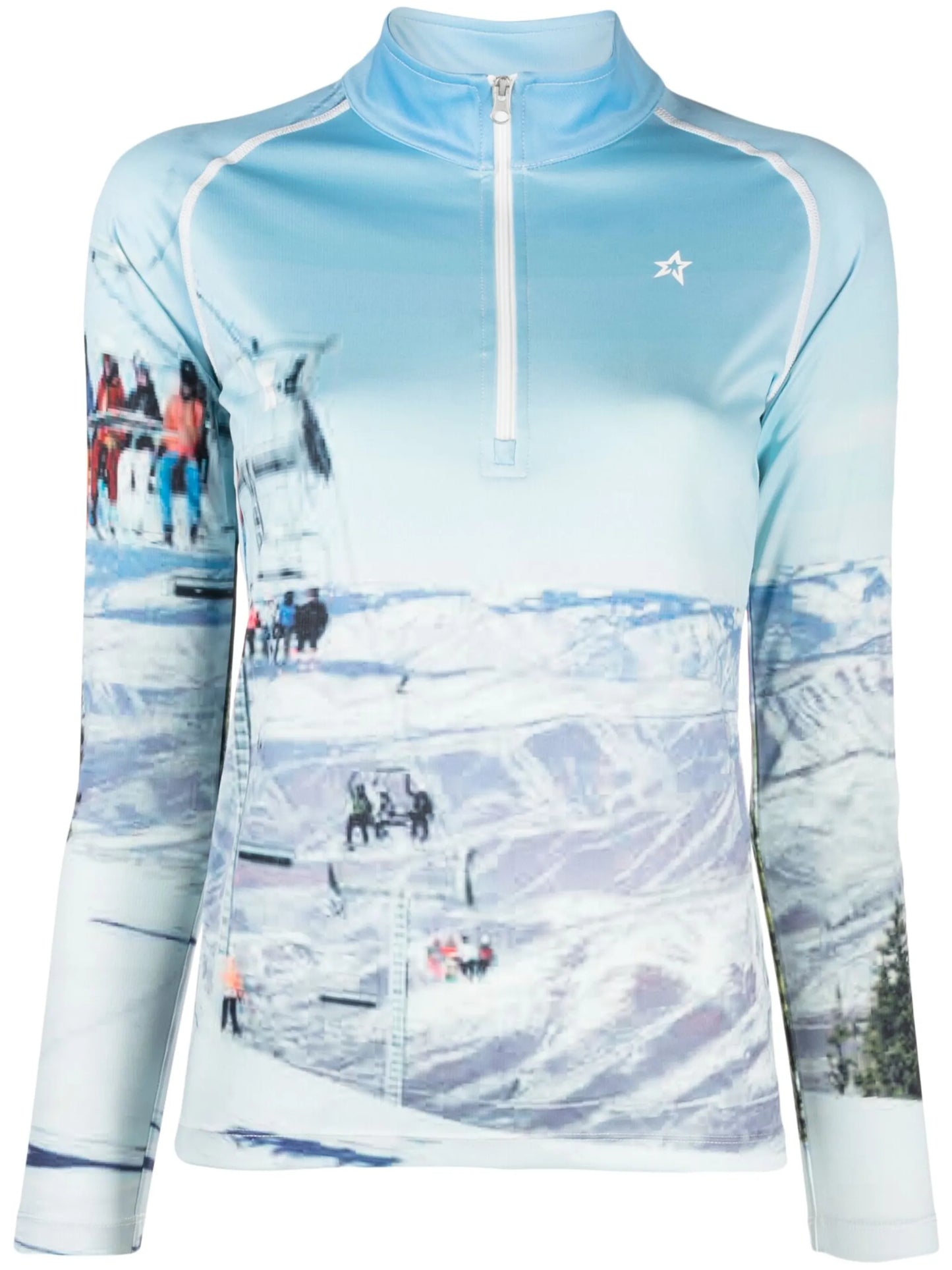 photograph-print ski base layer