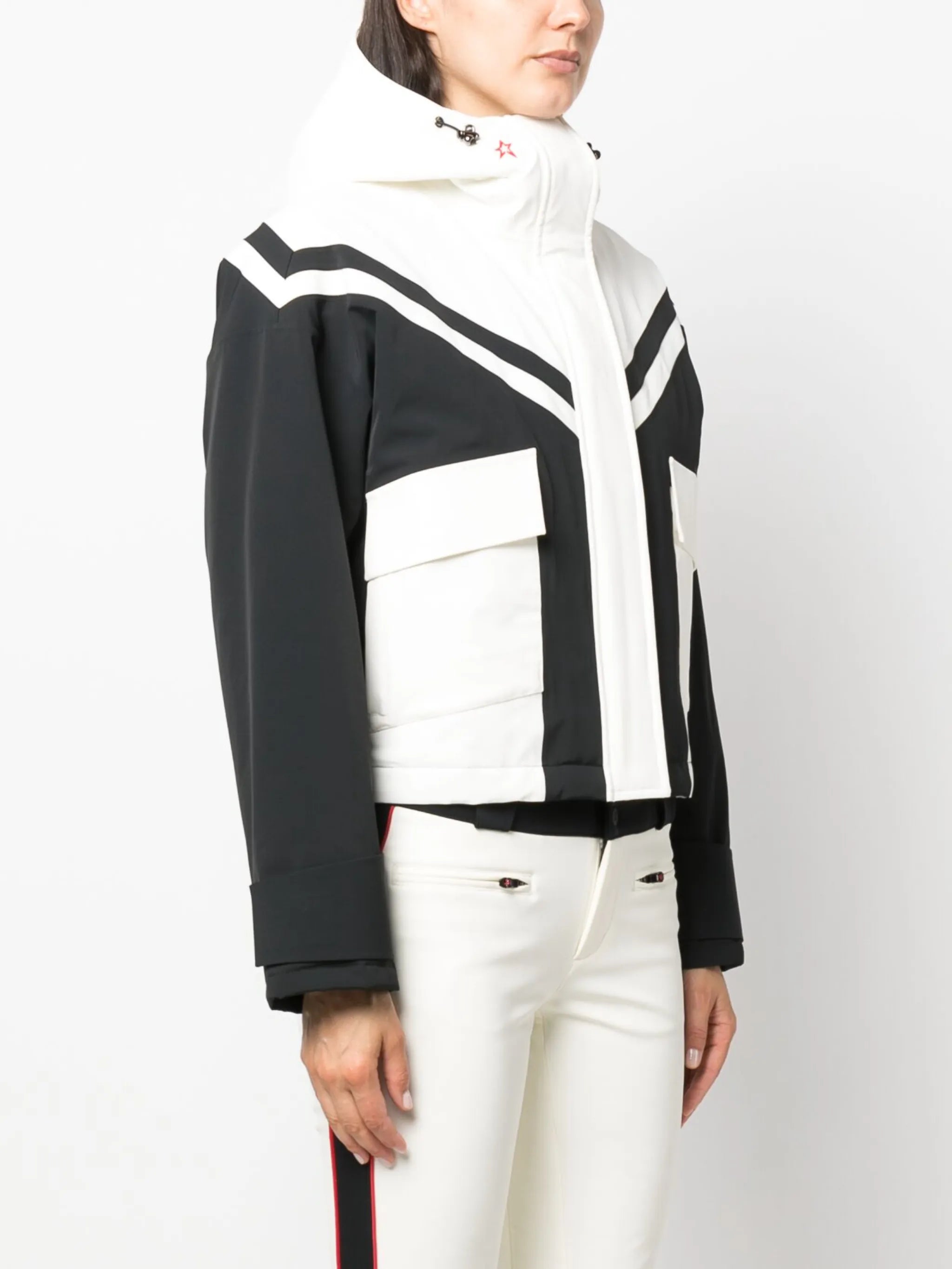 colour-block cropped ski jacket
