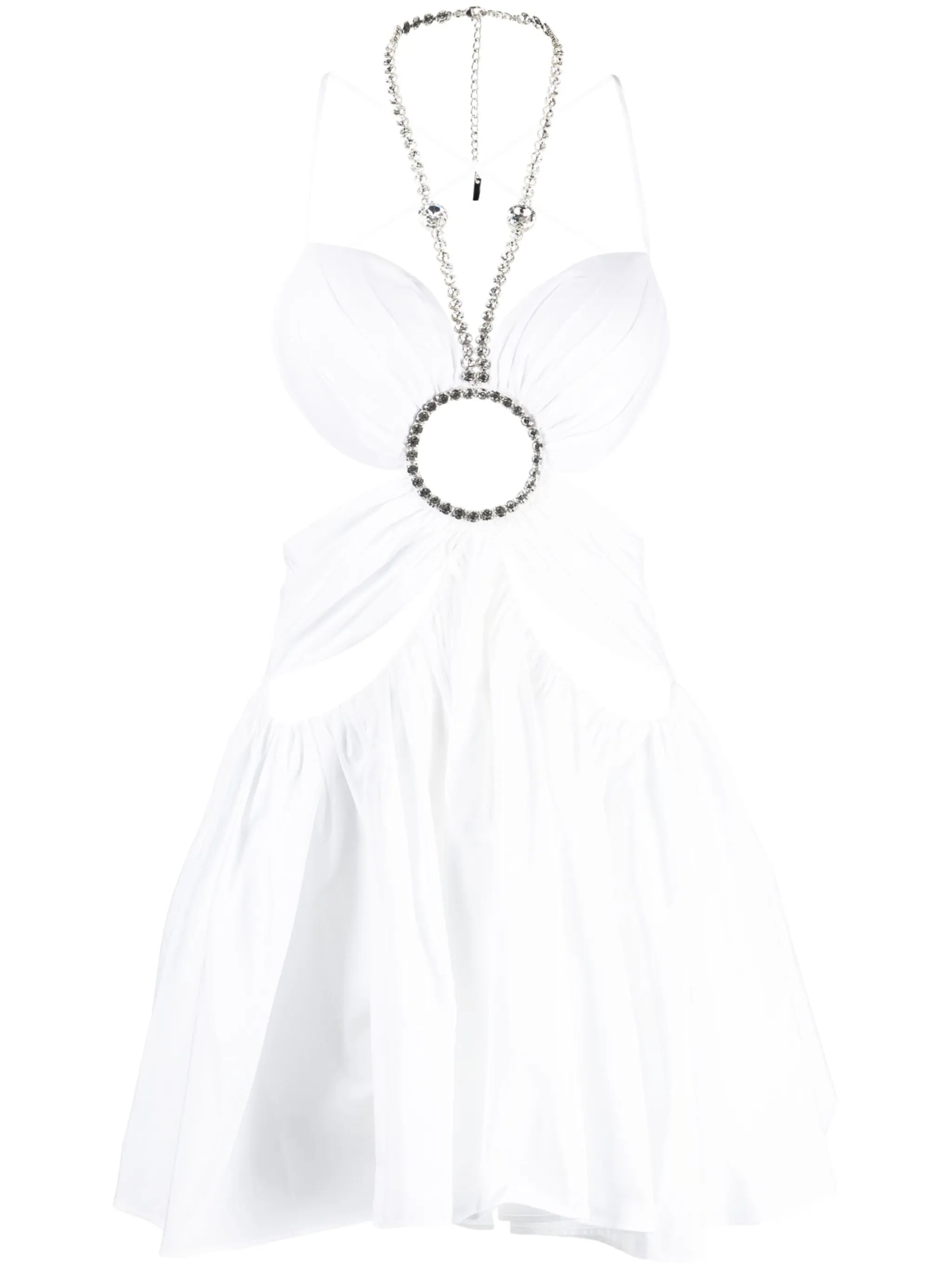 cut-out crystal-embellished minidress