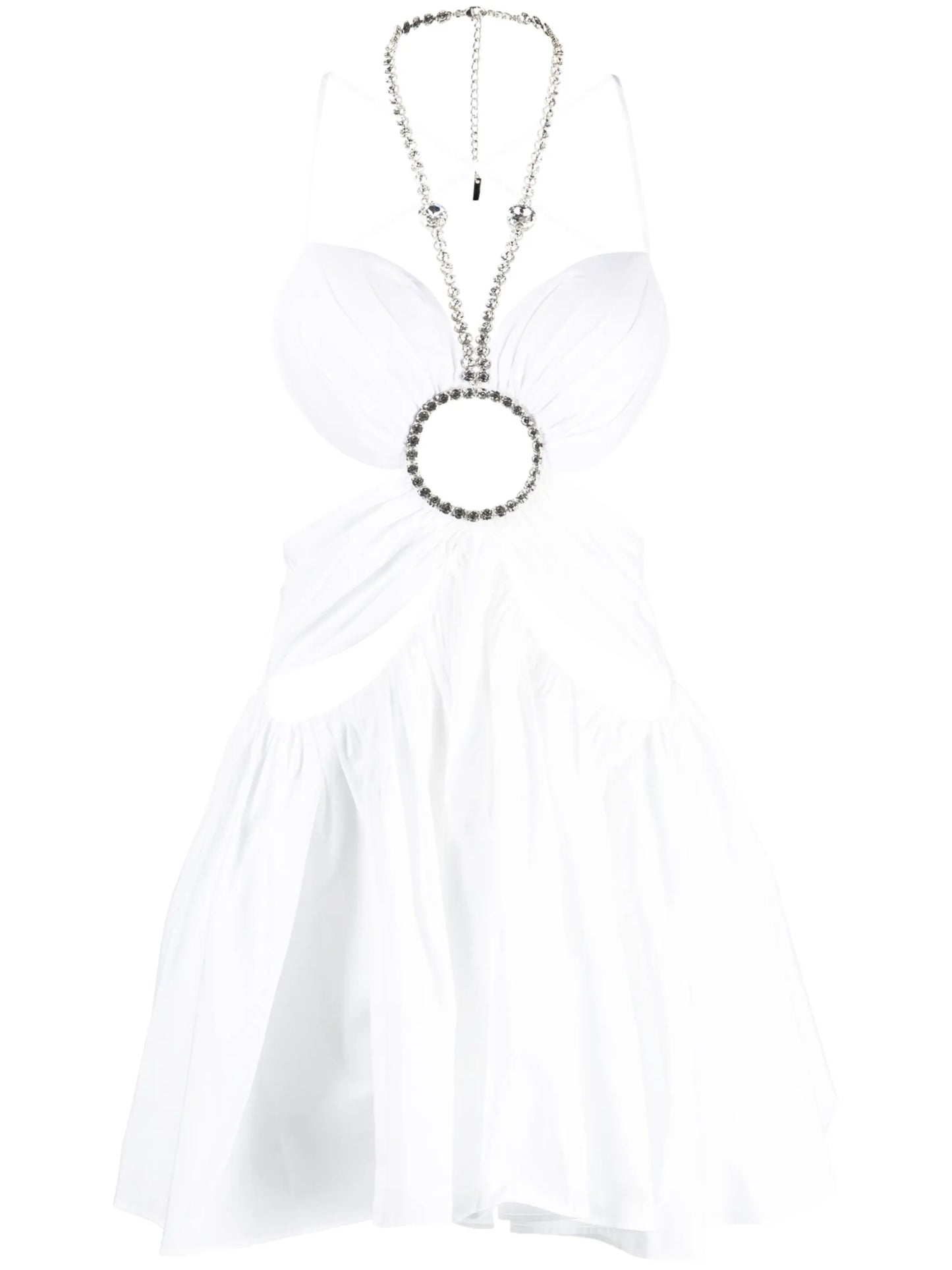 cut-out crystal-embellished minidress